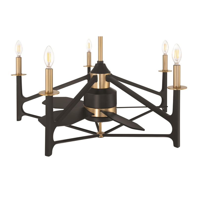 The Reserve 32 24 Inch Chandelier Ceiling Fan with Light Kit by Craftmade