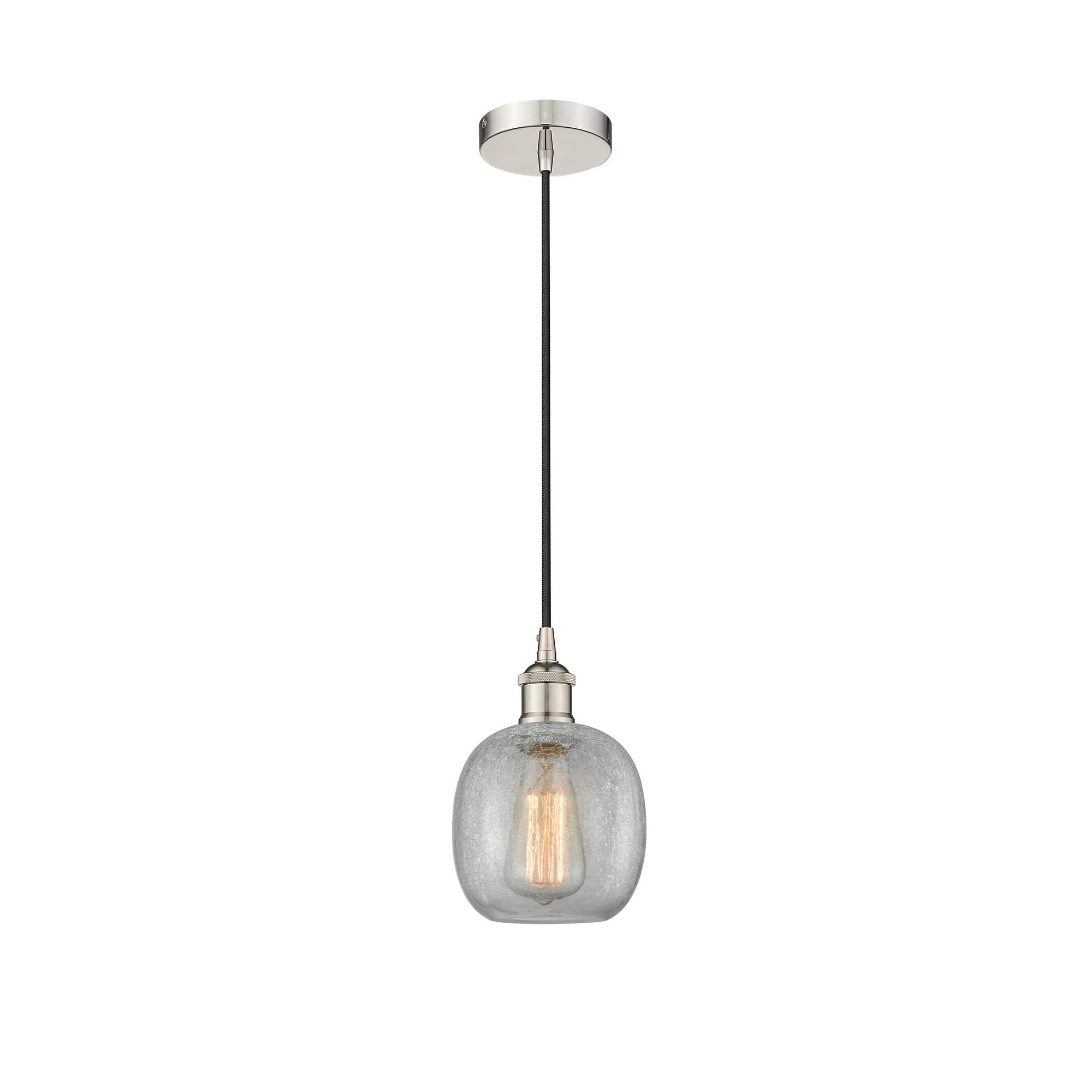 Shown in Polished Nickel finish and Clear glass