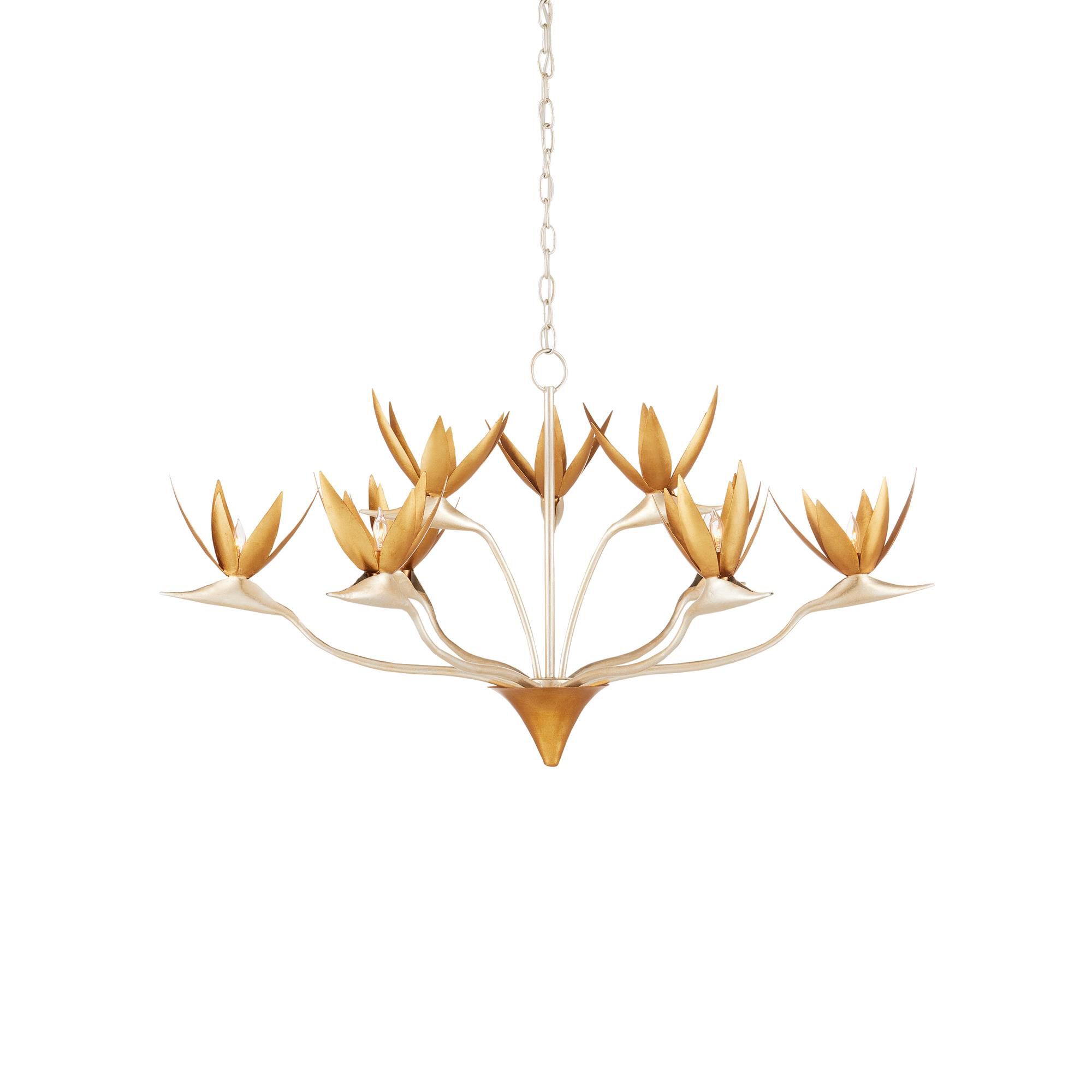 Shown in Contemporary Silver Leaf/Contemporary Gold Leaf/ Contemporary Gold finish
