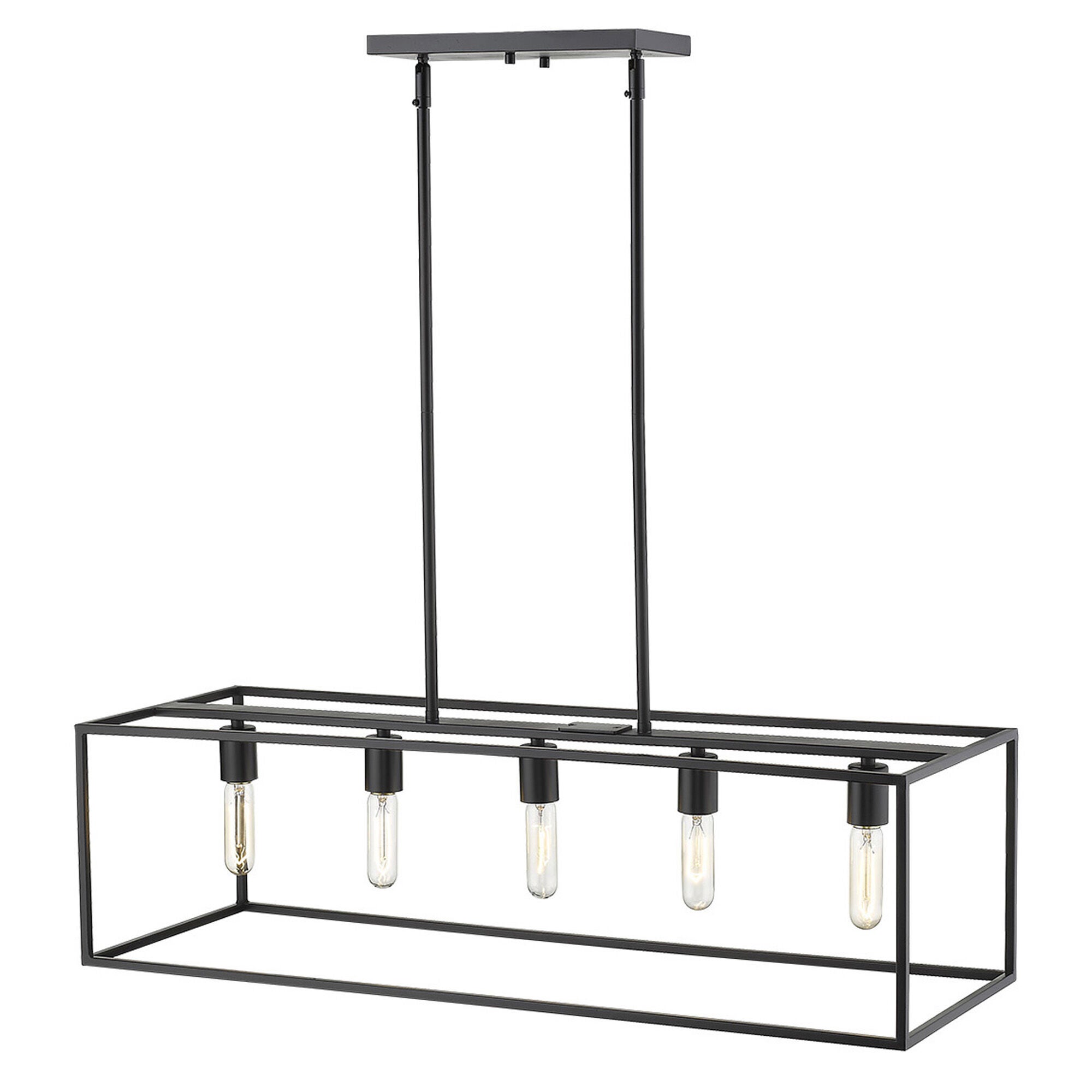 Shown in Matte Black finish and -- glass and -- shade