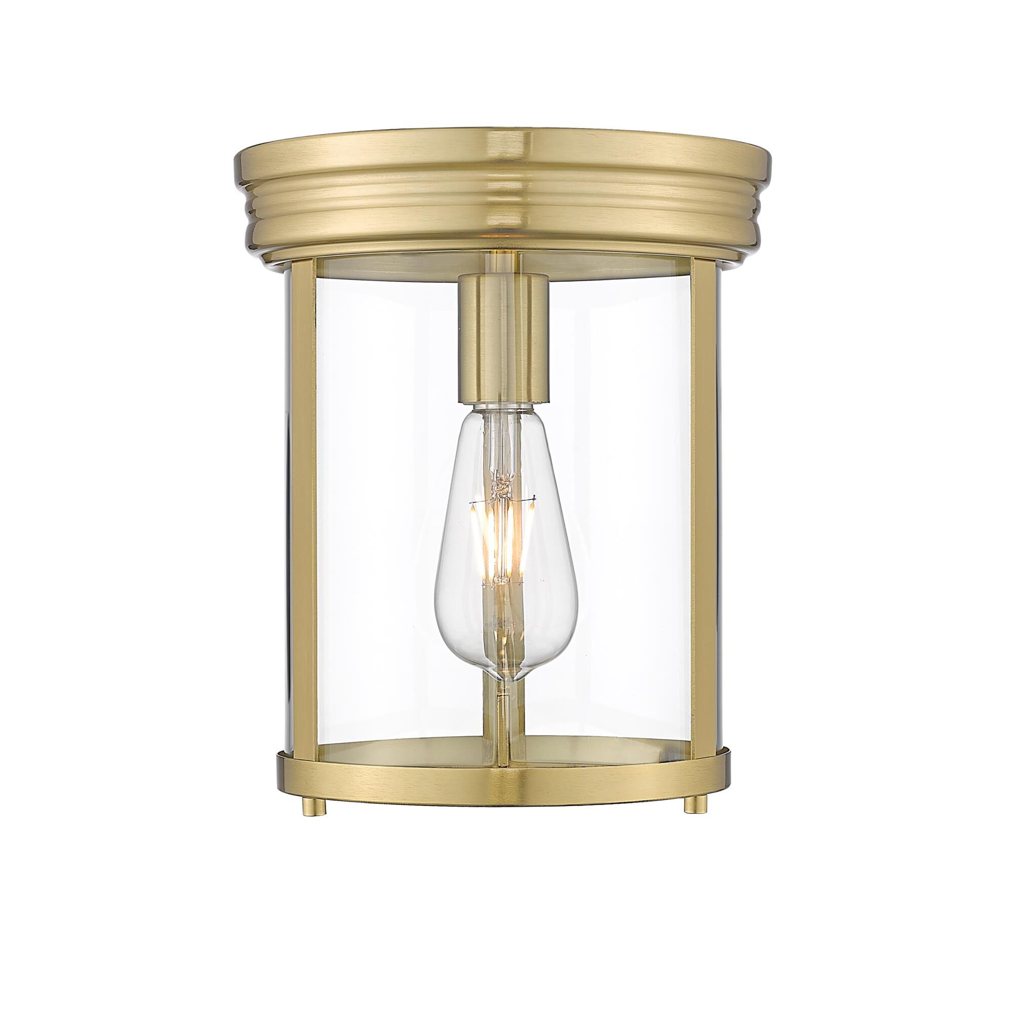 Shown in Luxe Gold finish and Clear glass and Clear shade