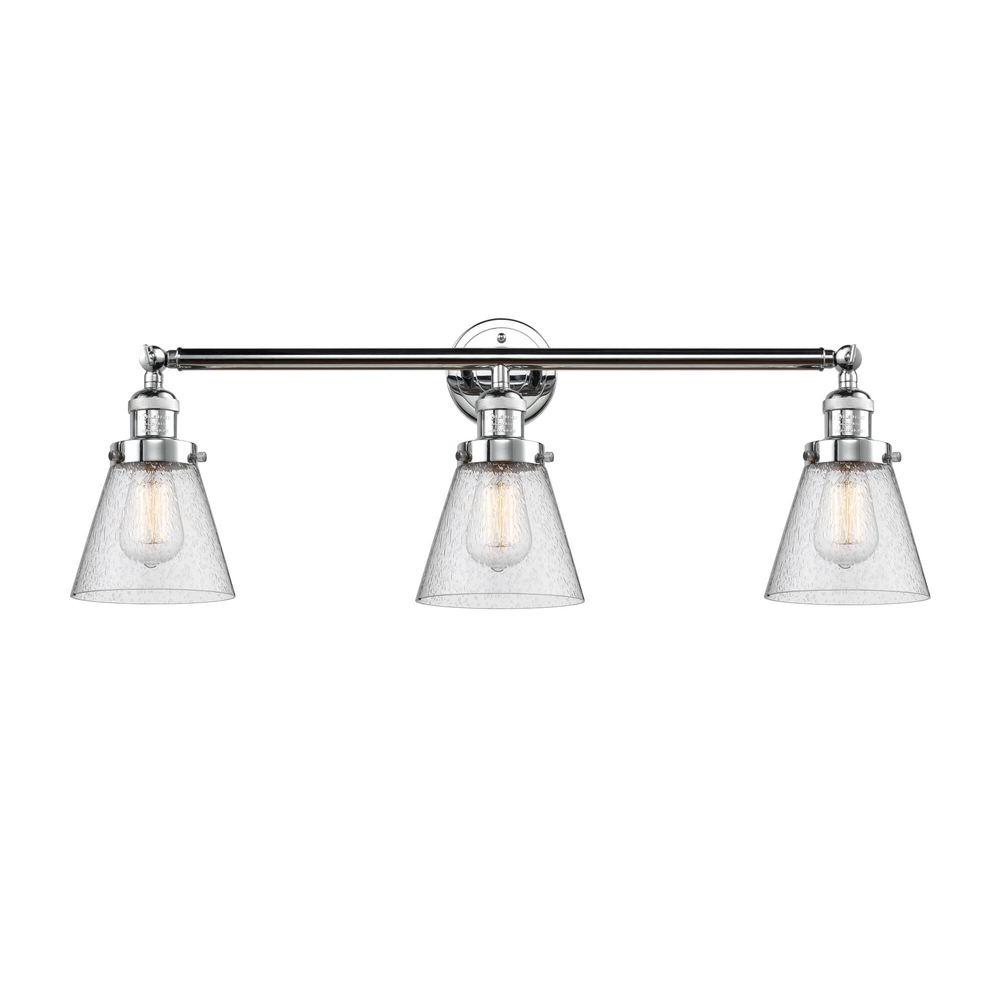 Bruno Marashlian Small Cone 30 Inch 3 Light Bath Vanity Light by Innovations Lighting