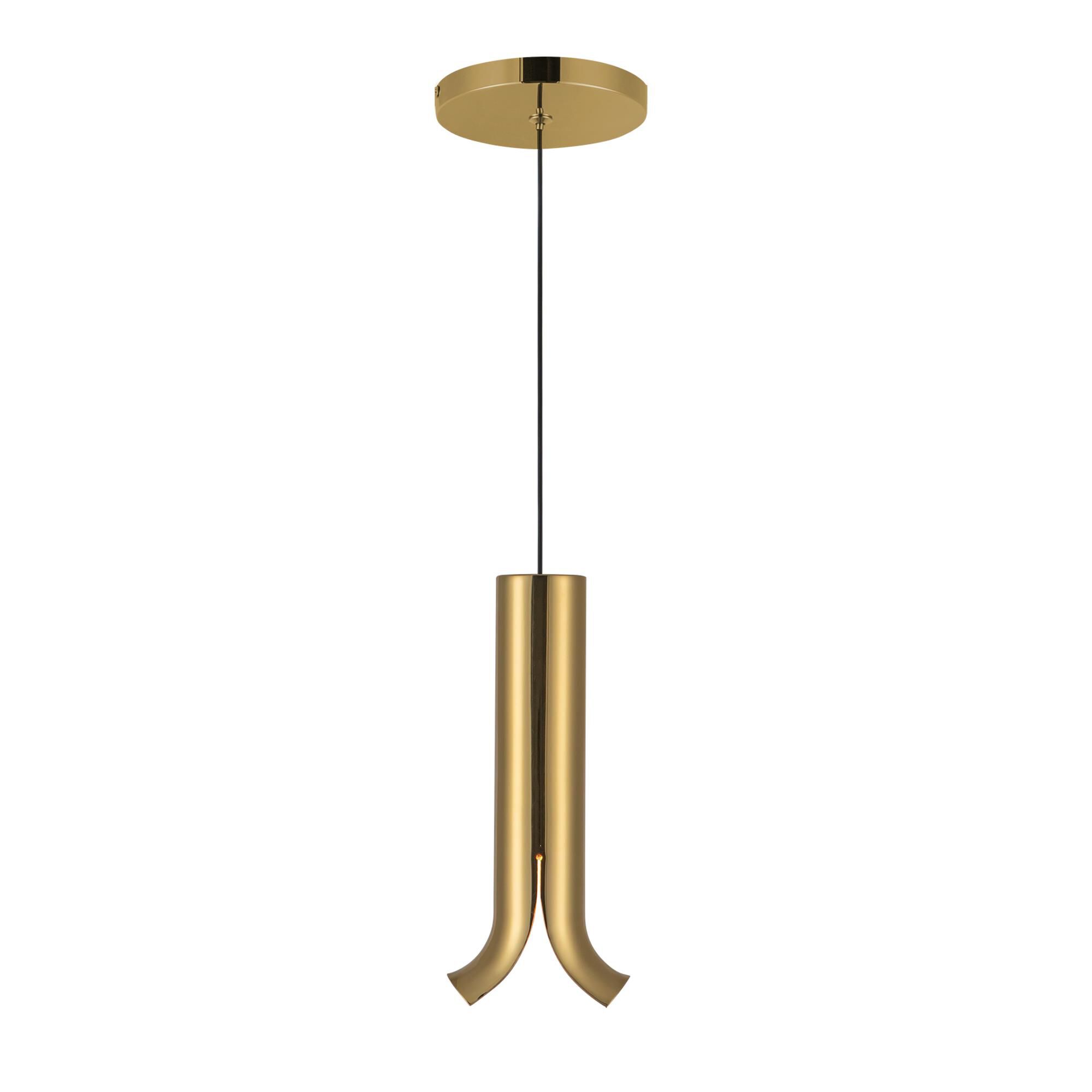 Shown in Metallic Brass finish and Clear glass