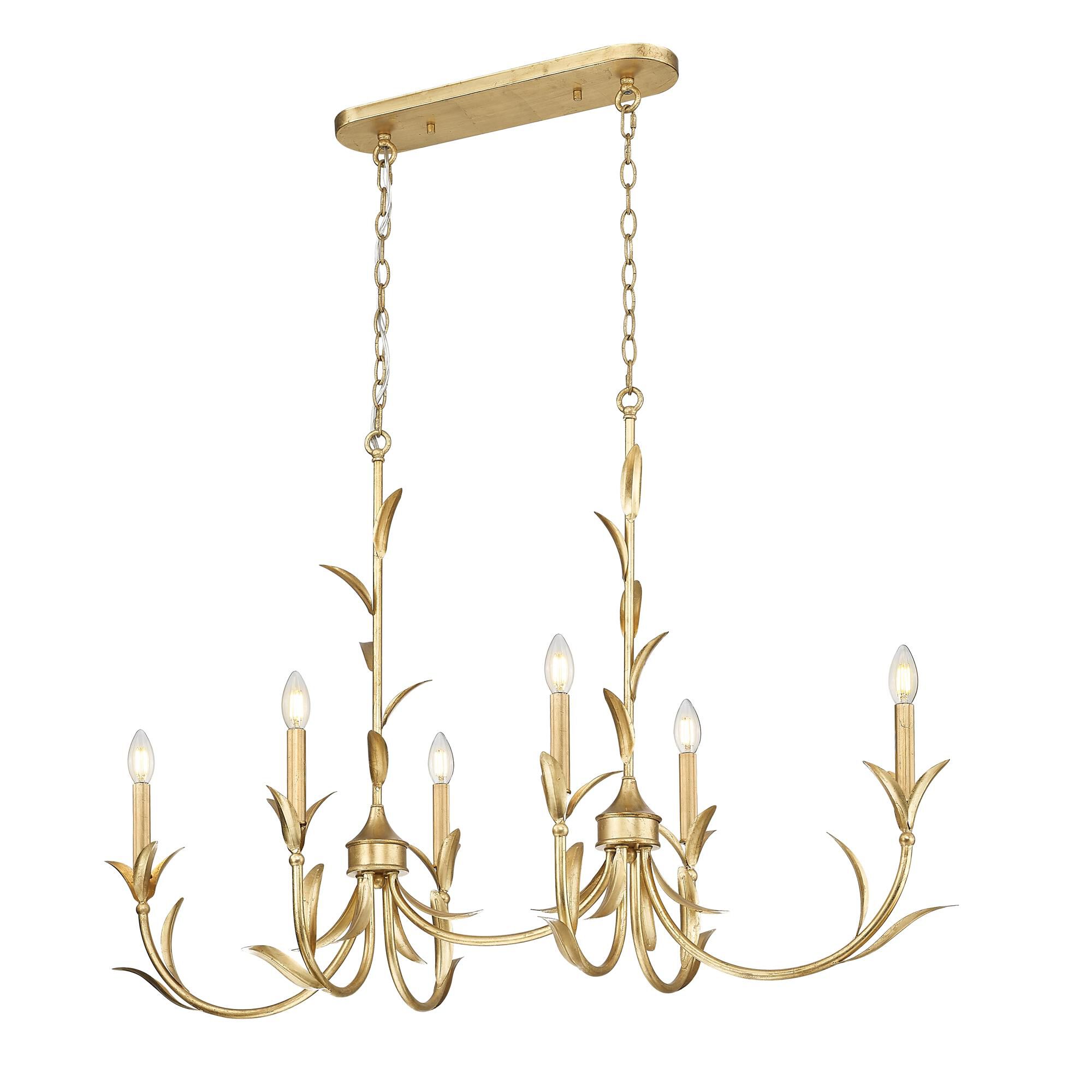 Shown in Gold Leaf finish and White glass