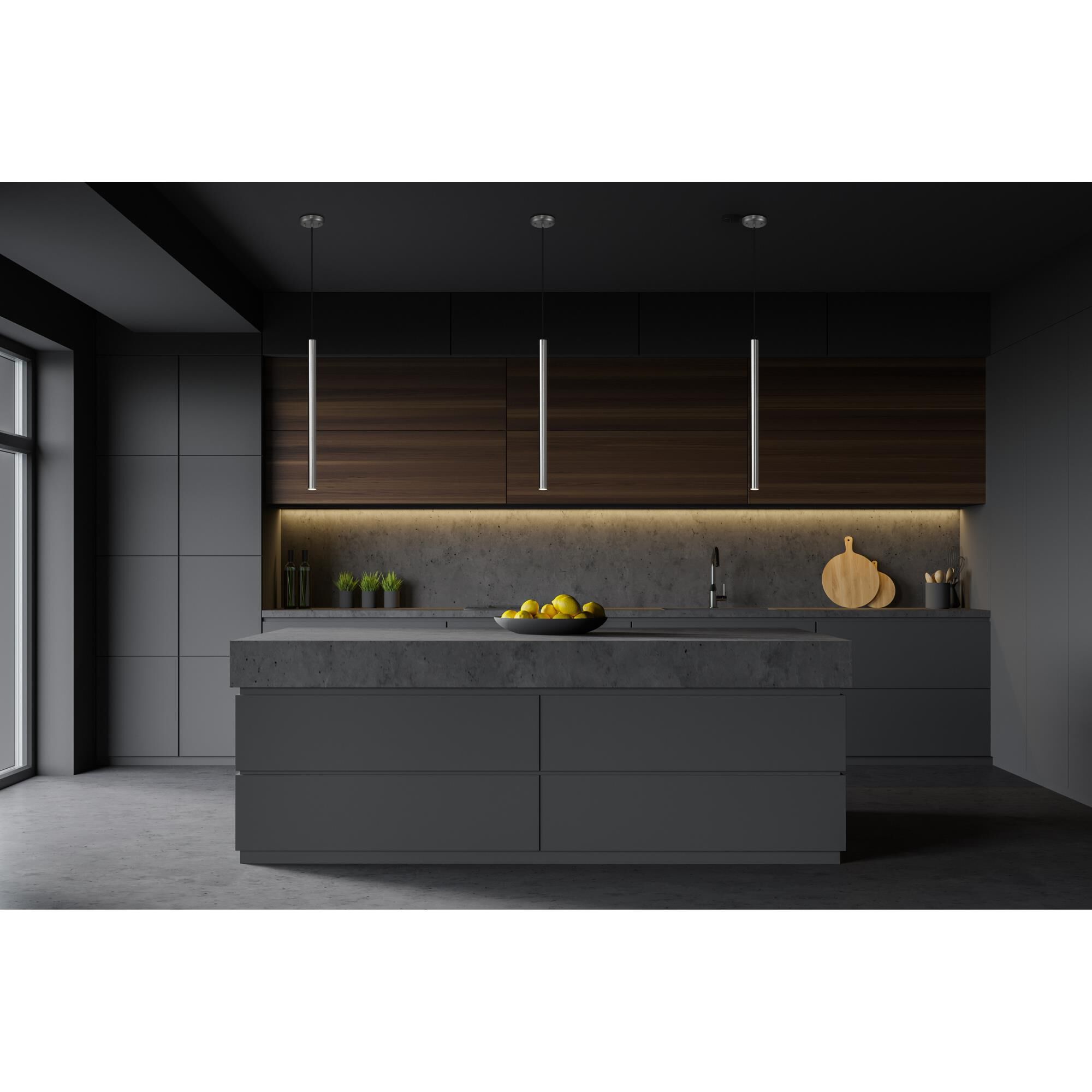 Shown in Brushed Nickel finish and Brushed Nickel glass and Brushed Nickel shade