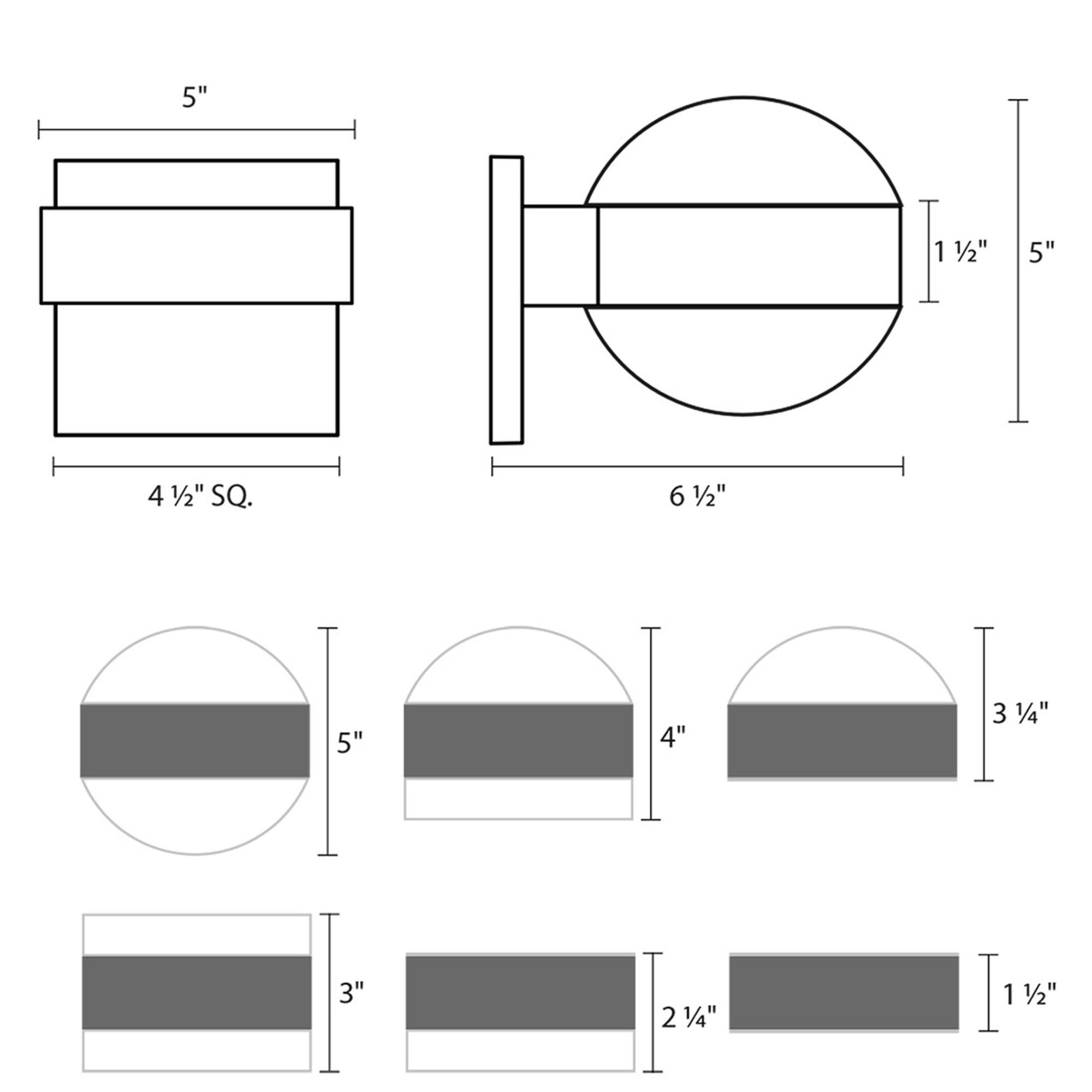 Reals 4 Inch Tall 2 Light LED Outdoor Wall Light by SONNEMAN