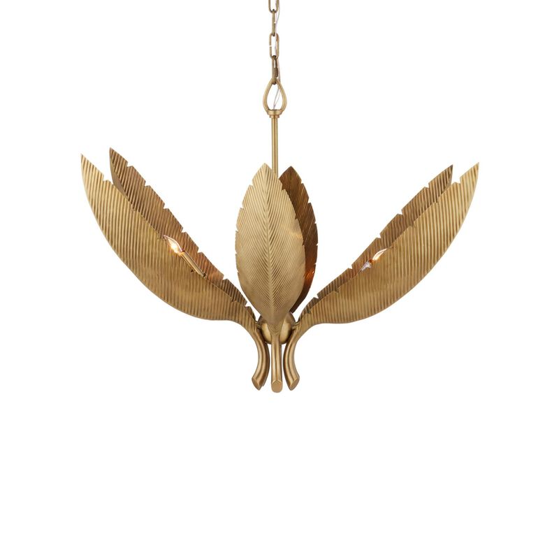 Bird Of Paradise 6 Light Chandelier by Currey and Company
