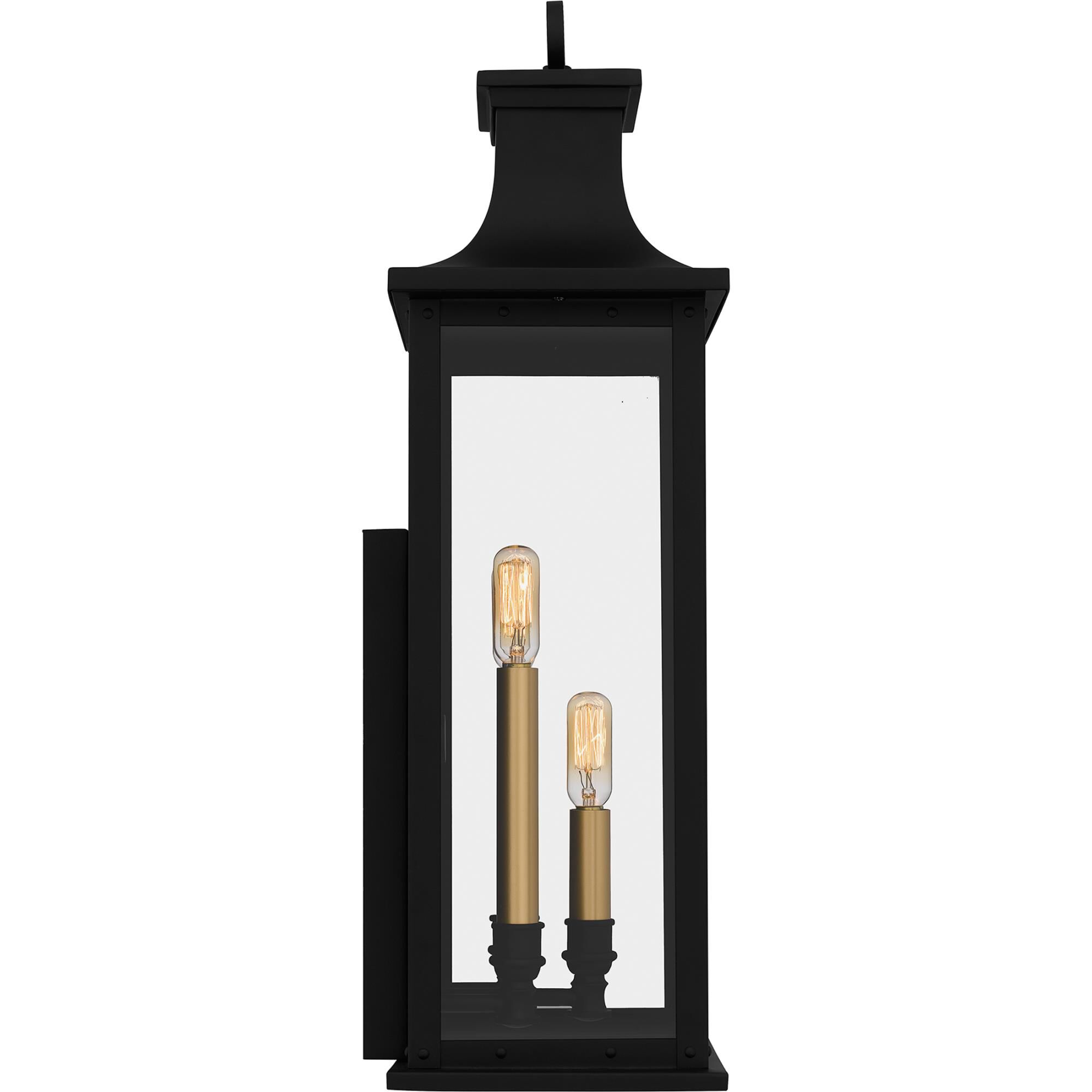 Shown in Matte Black finish and Glass shade