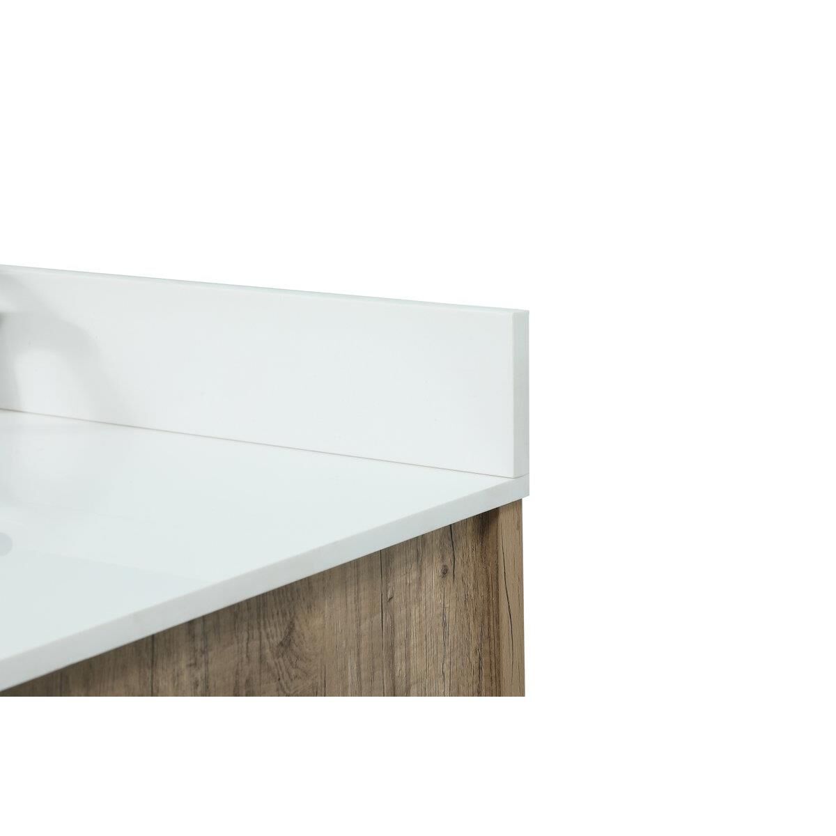 Shown in Natural Oak finish and With Backsplash accent