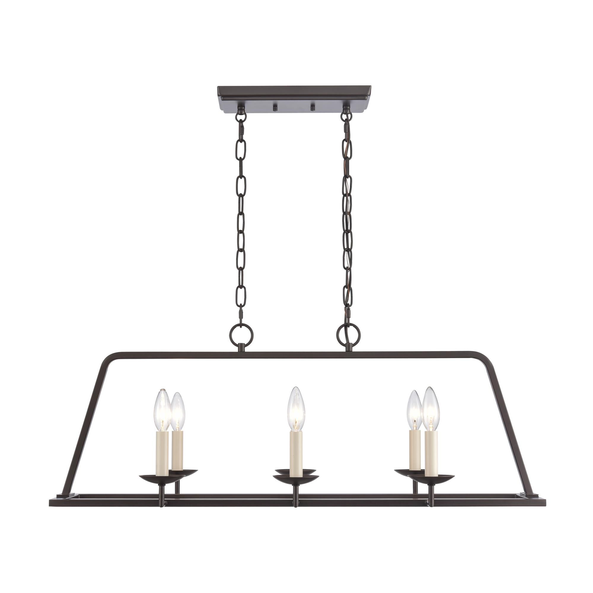 Joanie 34 Inch 6 Light Linear Suspension Light by ELK Lighting