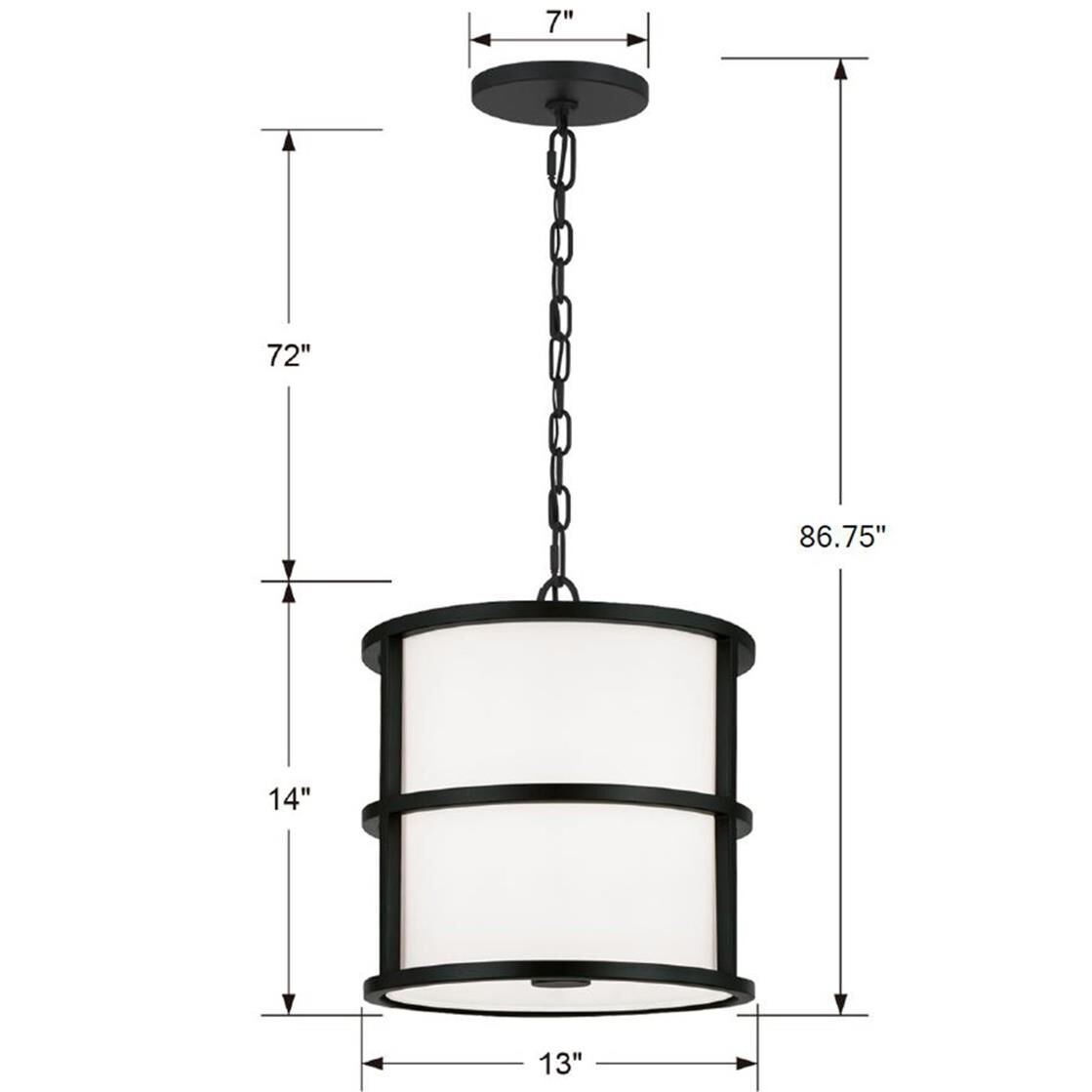 Brian Patrick Flynn Holton 13 Inch Large Pendant by Crystorama