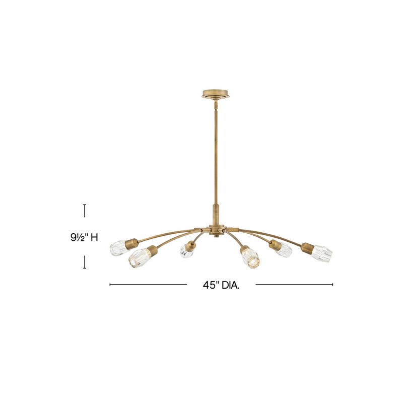 Atera 45 Inch 6 Light LED Chandelier by Fredrick Ramond
