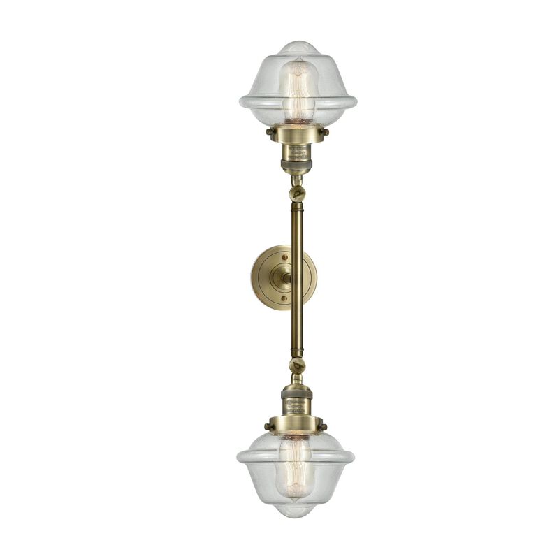 Bruno Marashlian Small Oxford 17 Inch 2 Light Bath Vanity Light by Innovations Lighting