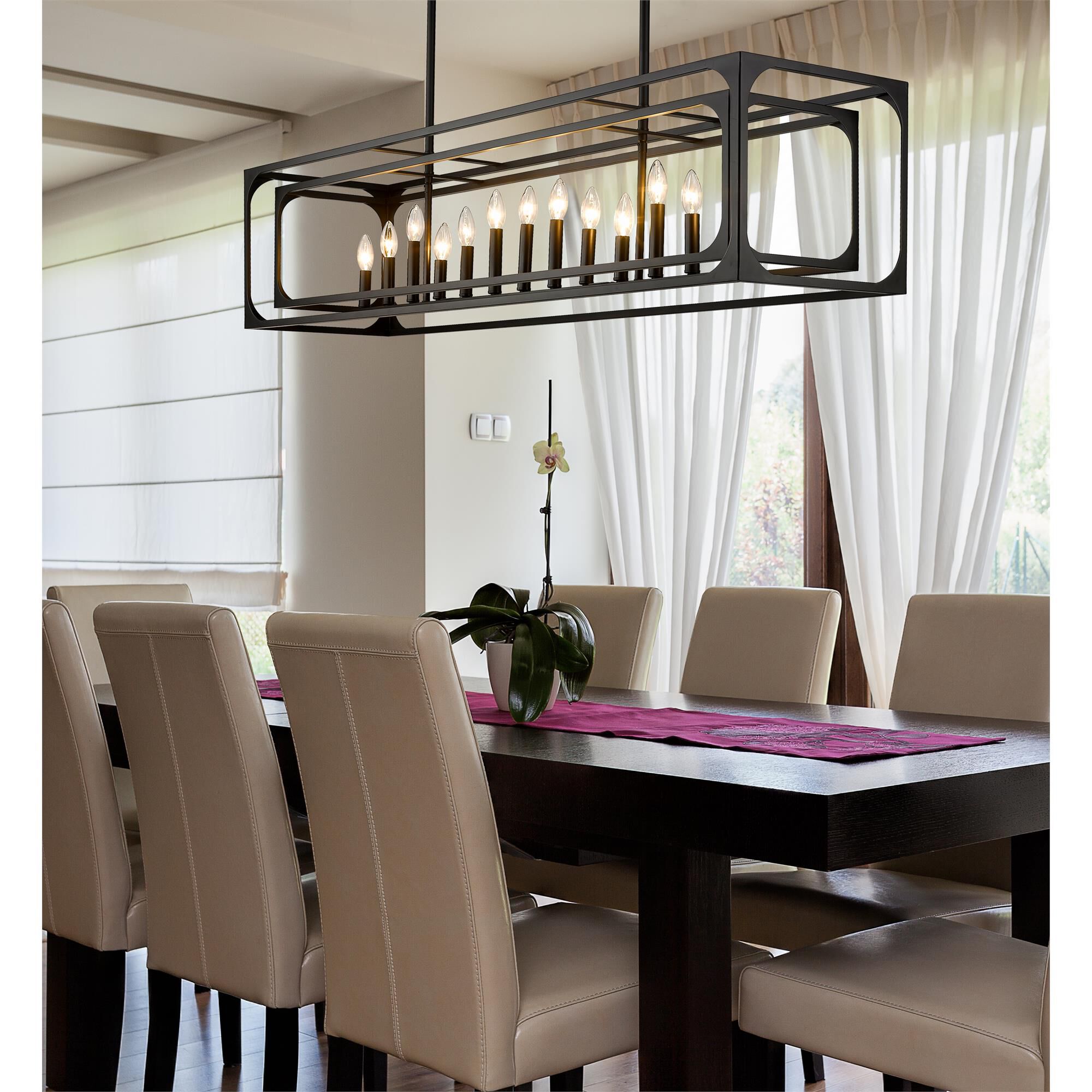 Shown in Matte Black finish and Steel shade
