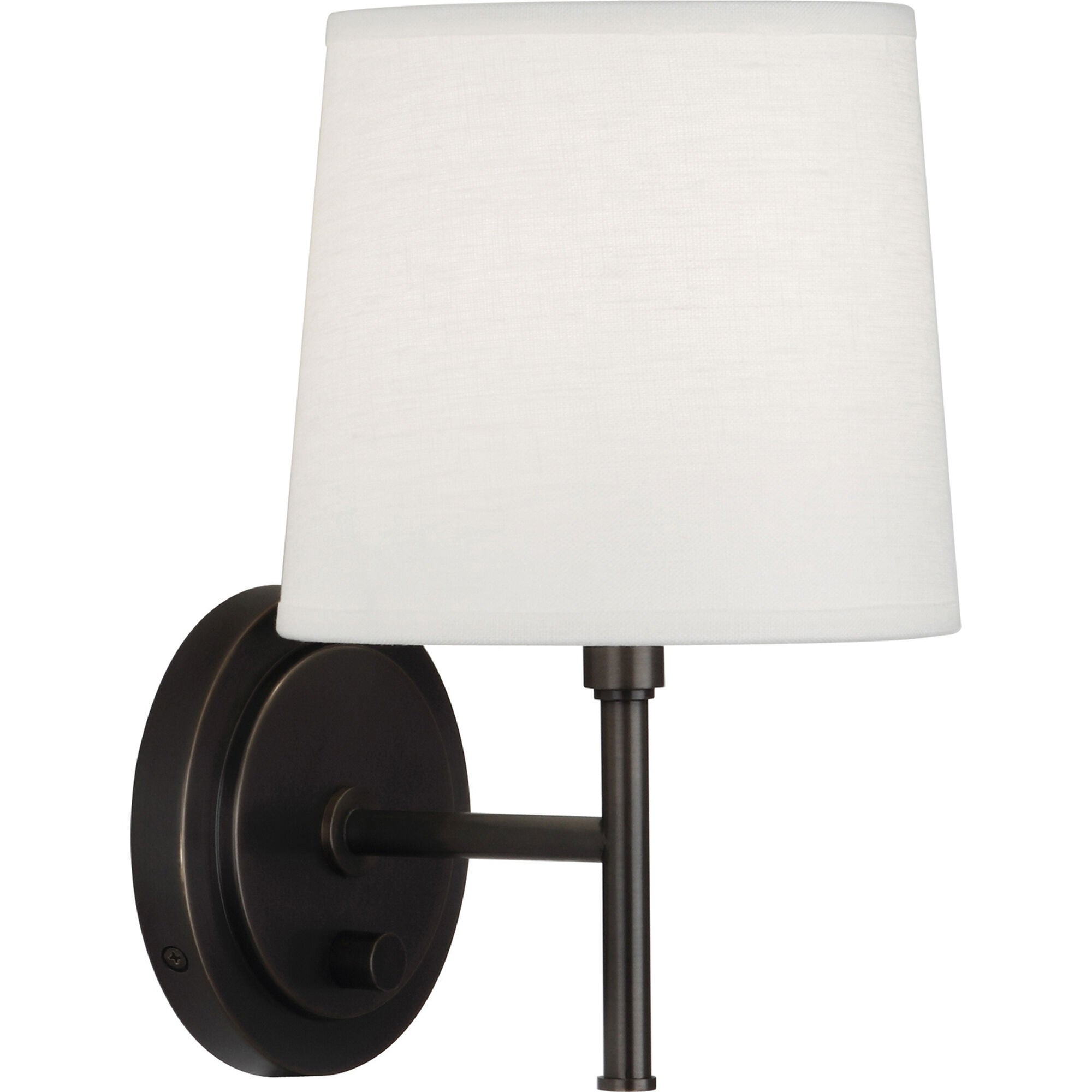 Shown in Deep Patina Bronze  finish and Oyster Linen shade