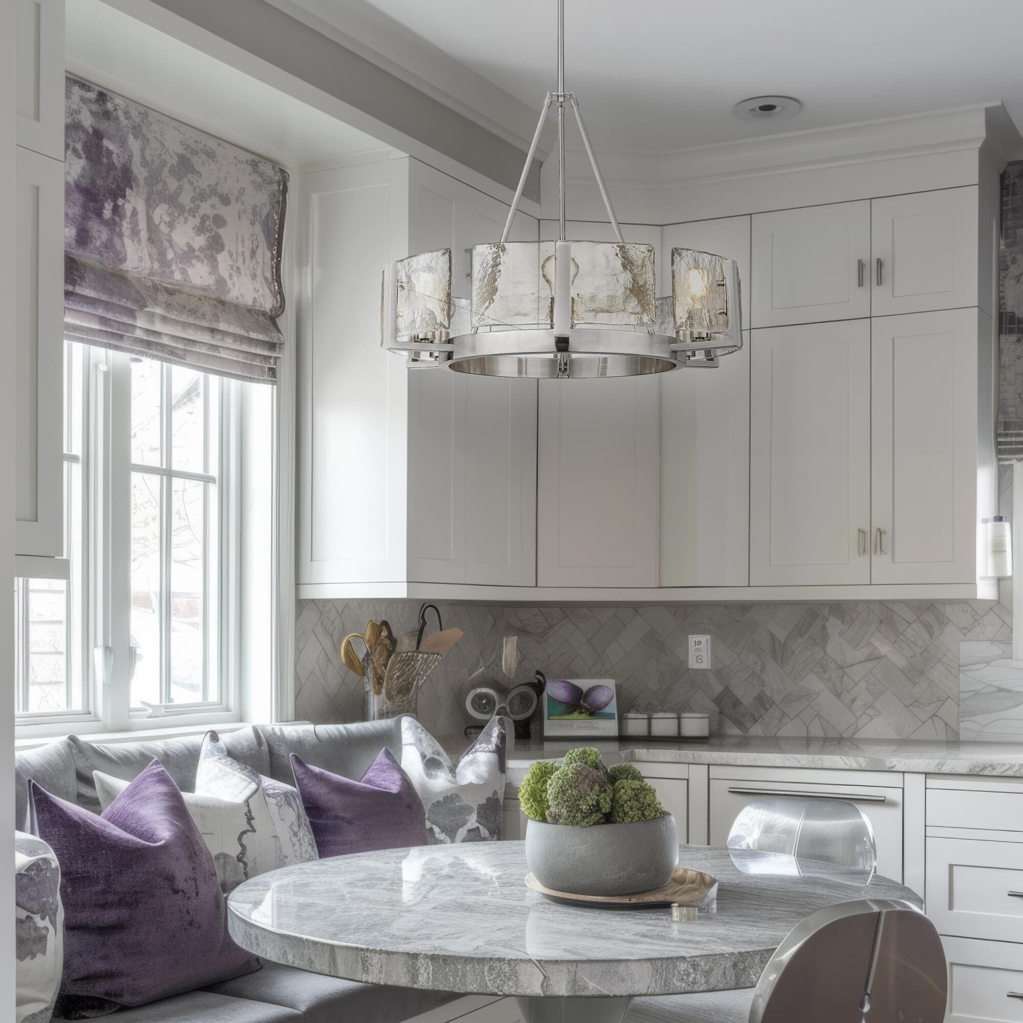 Shown in Pewter finish and Hammered Water glass