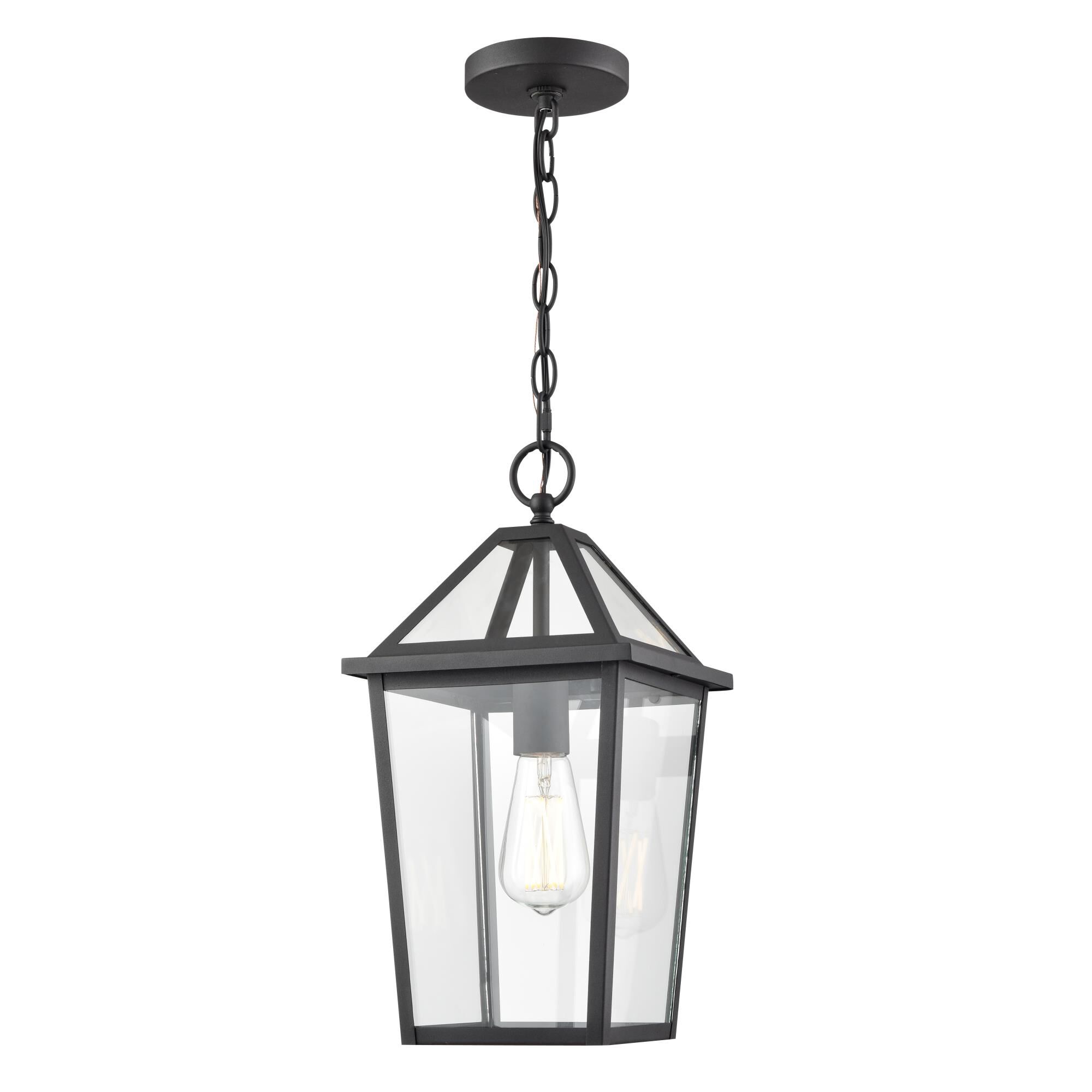 Shown in Textured Black finish and Clear glass