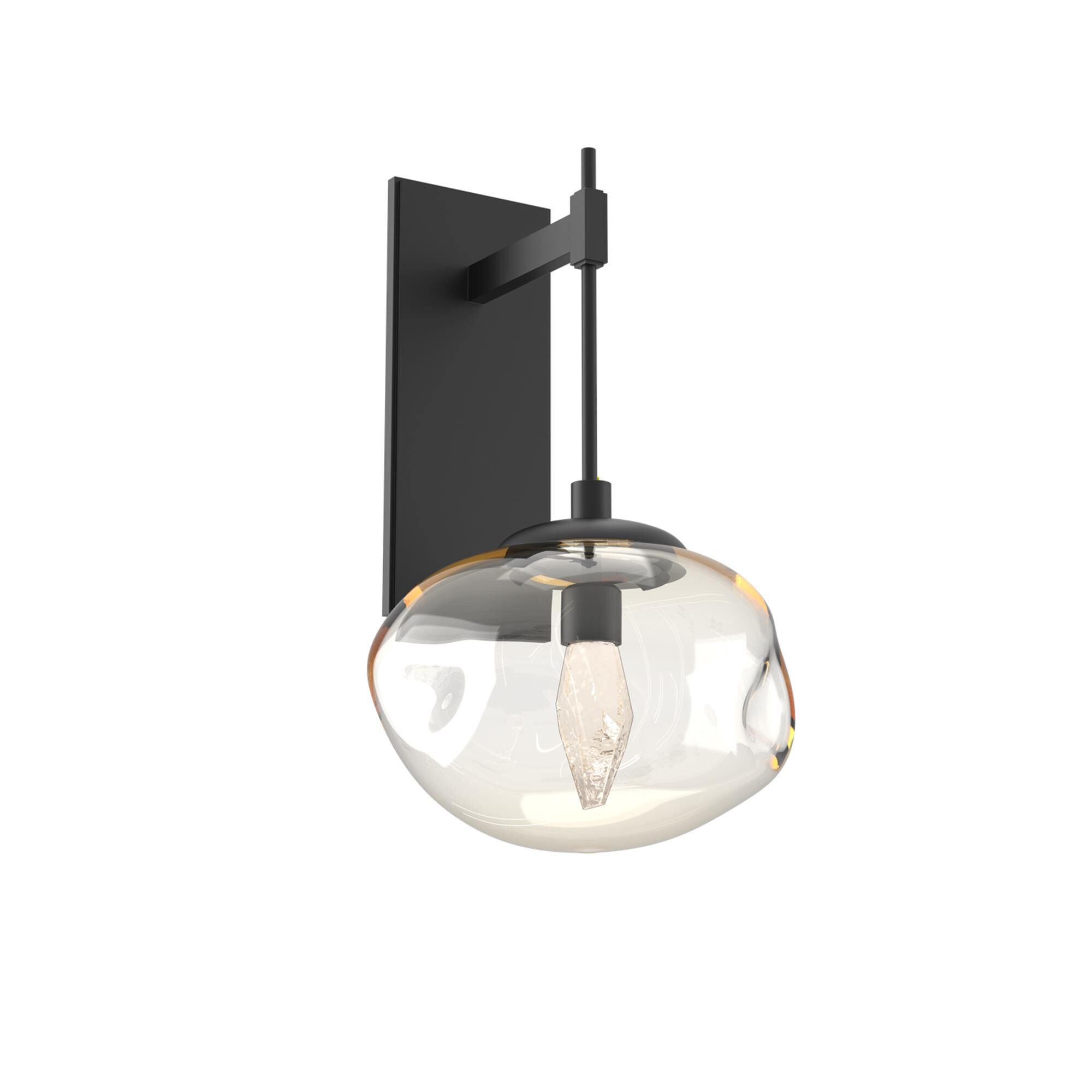 Shown in Matte Black finish and Amber Geo glass