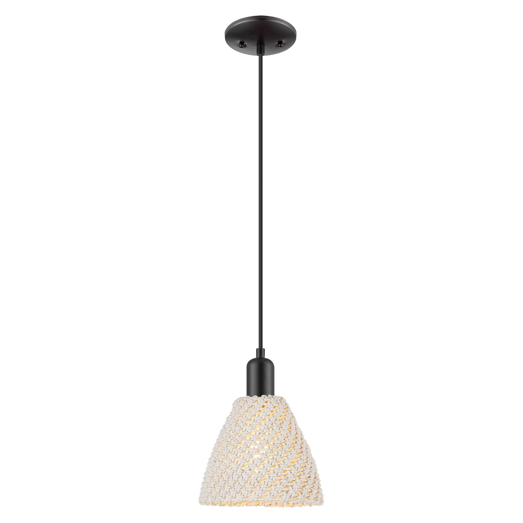 Shown in Matte Black finish and Natural shade