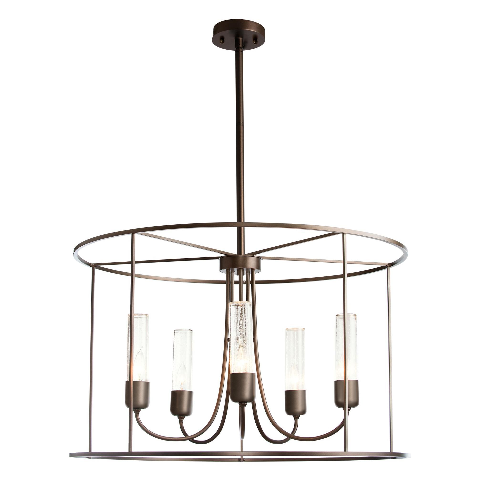 Shown in Coastal Bronze finish and Seeded Clear glass
