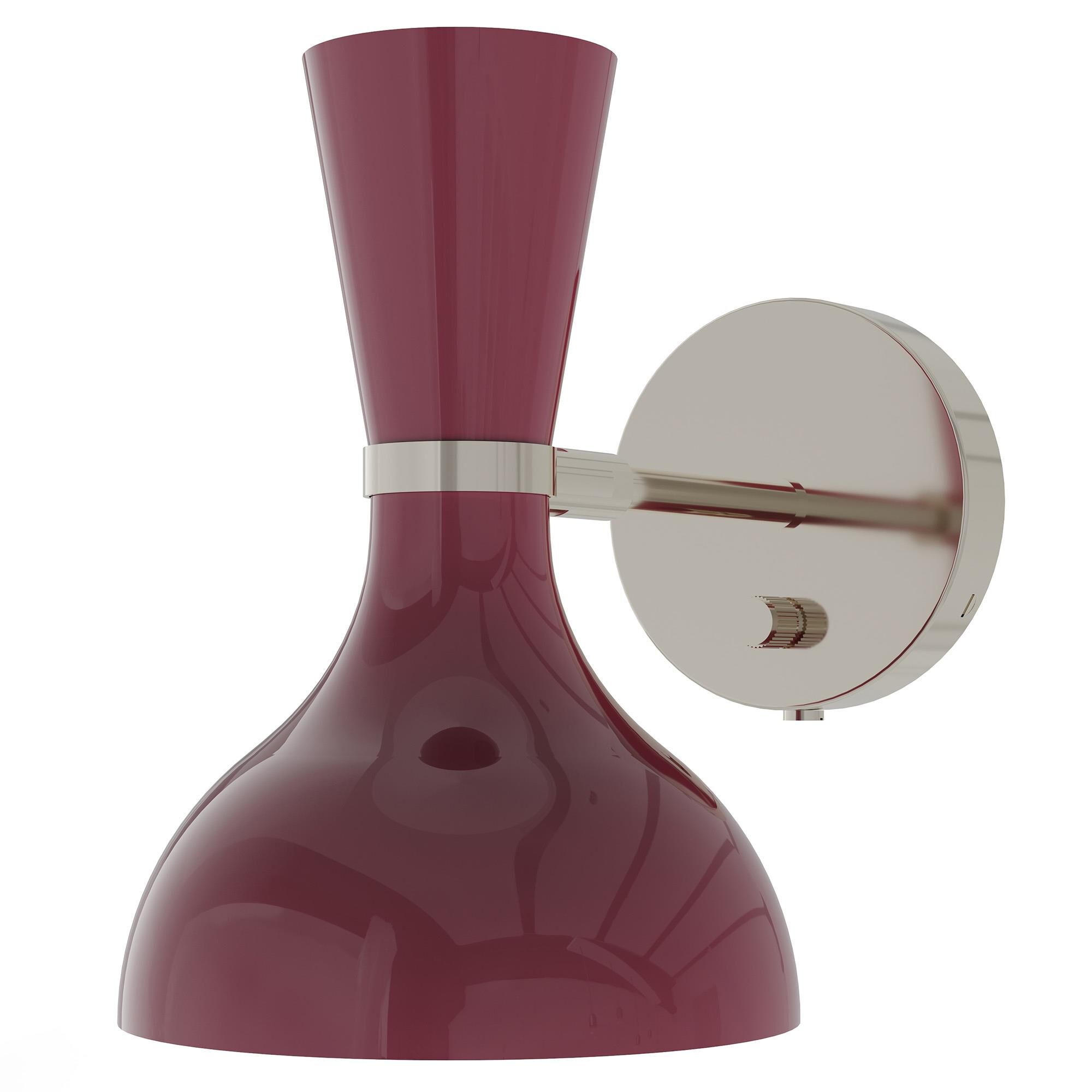 Shown in Polished Nickel finish and Sugar Plum shade