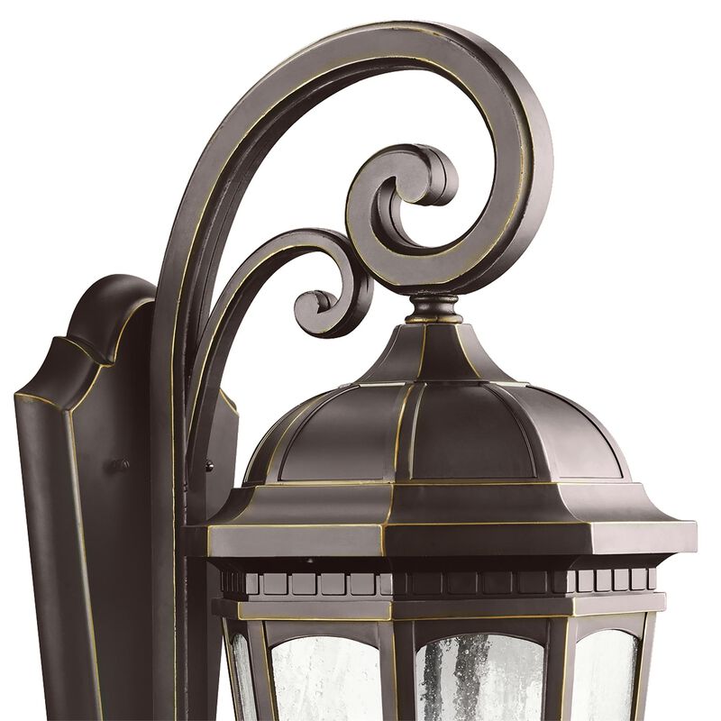 Courtyard 22 Inch Tall 3 Light Outdoor Wall Light by Kichler Lighting