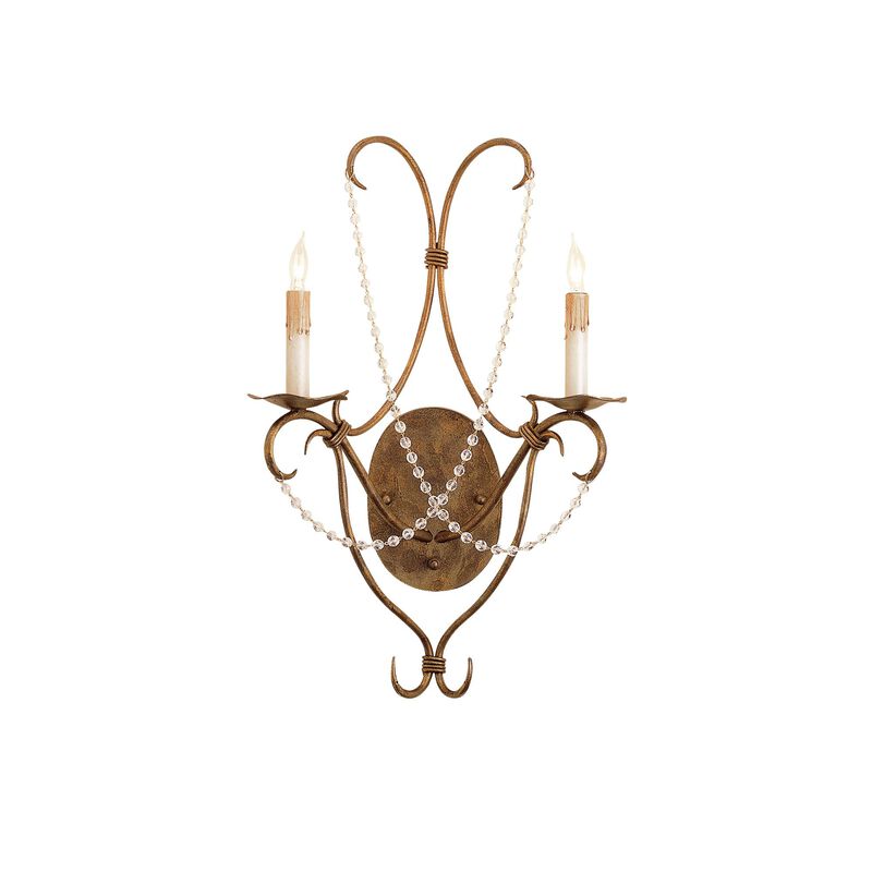 Crystal Lights 22 Inch Wall Sconce by Currey and Company