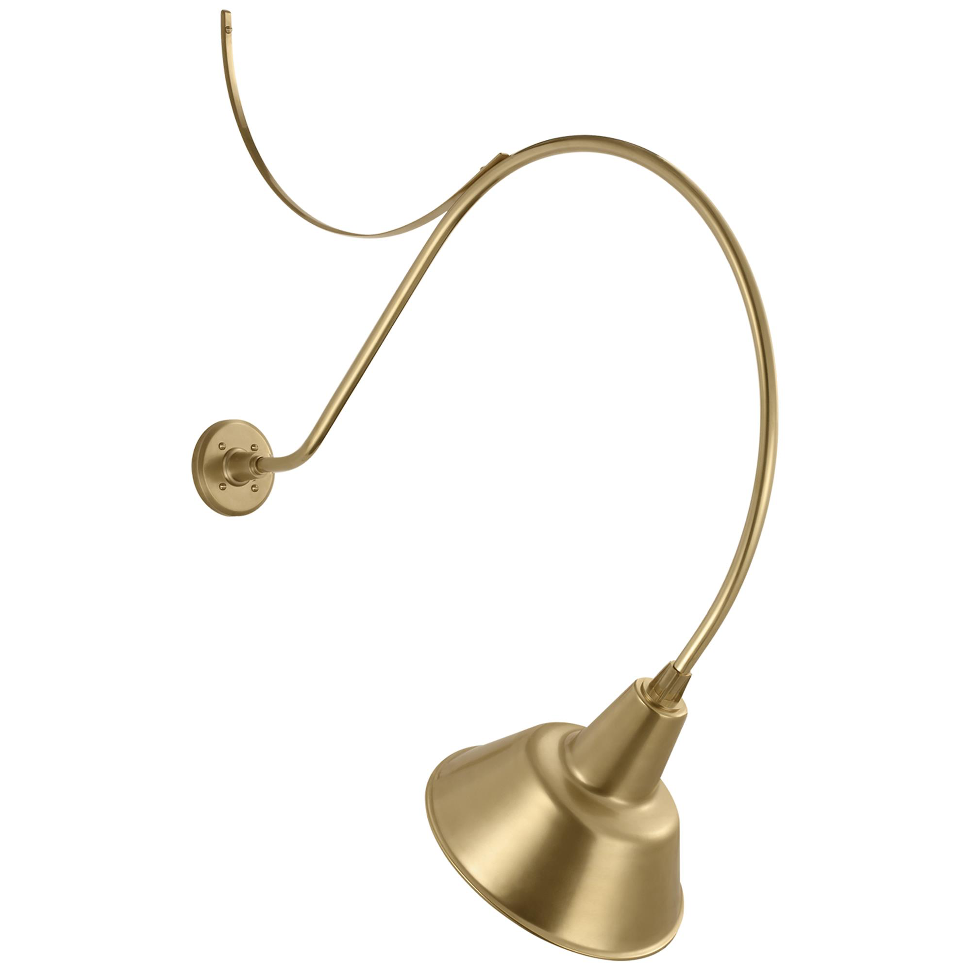 Shown in Hand-Rubbed Antique Brass finish and Gold shade