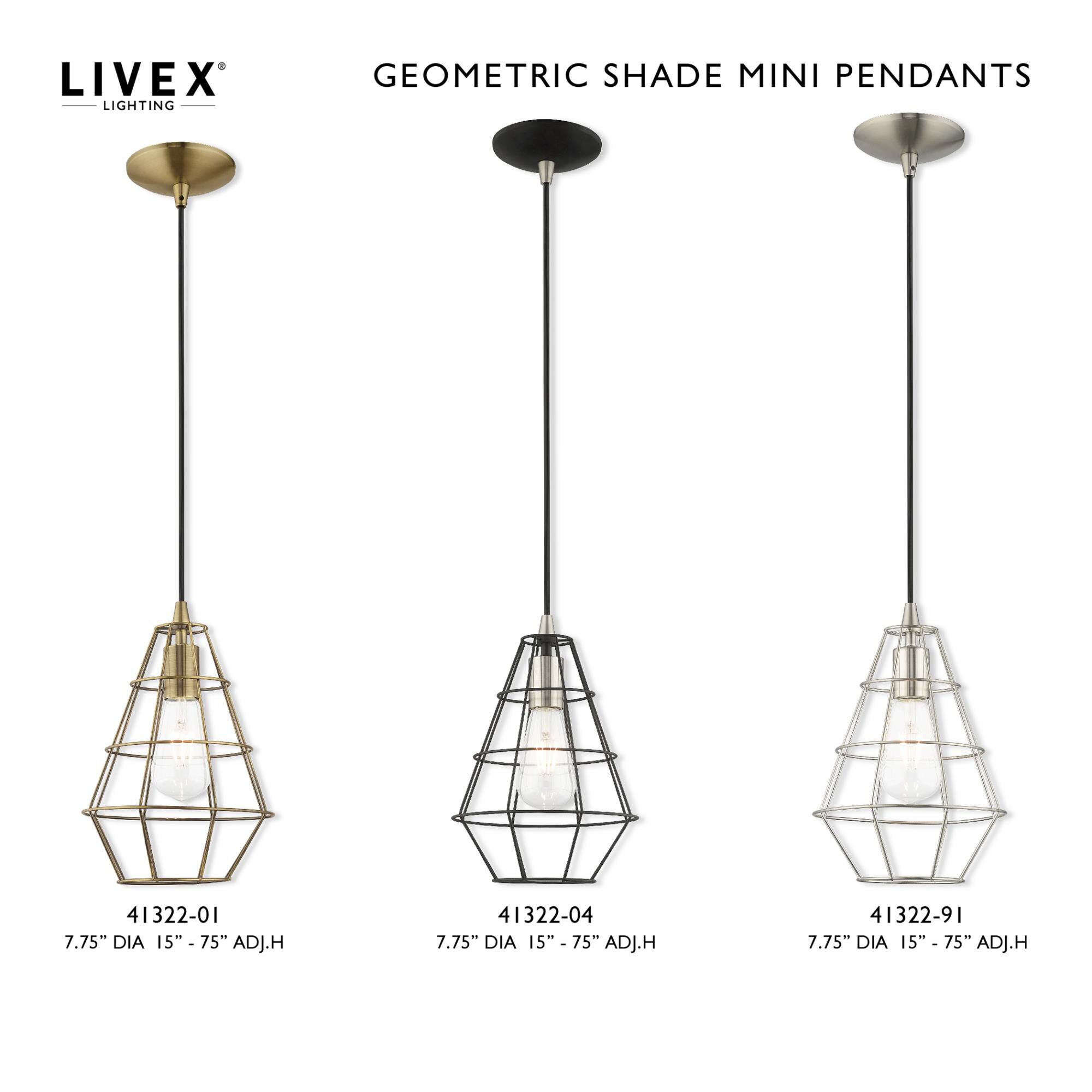 Livex Lighting Geometric Mini Pendant