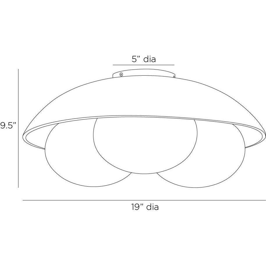 Glaze 19 Inch Flush Mount by Arteriors Home
