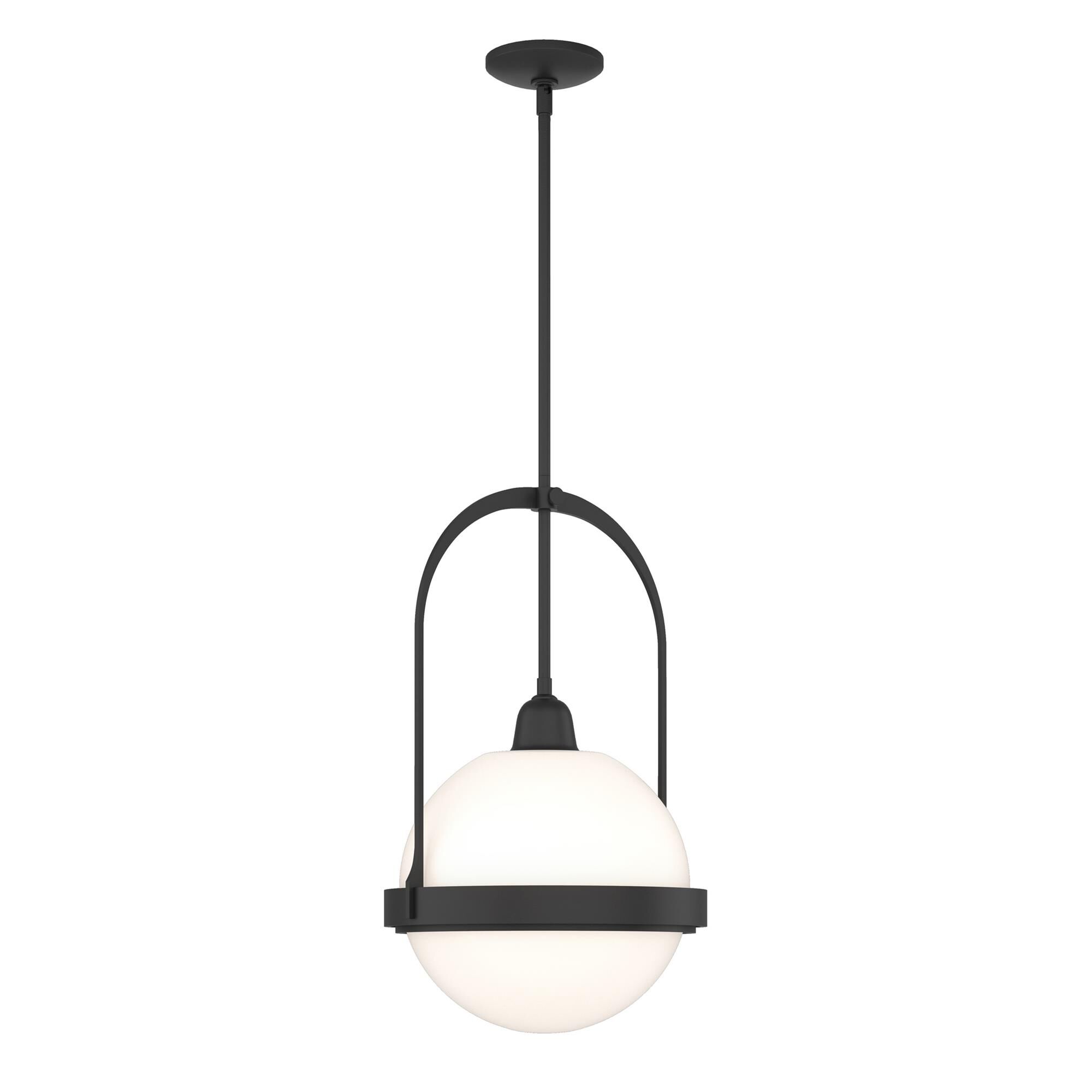 Shown in Black finish and Opal glass