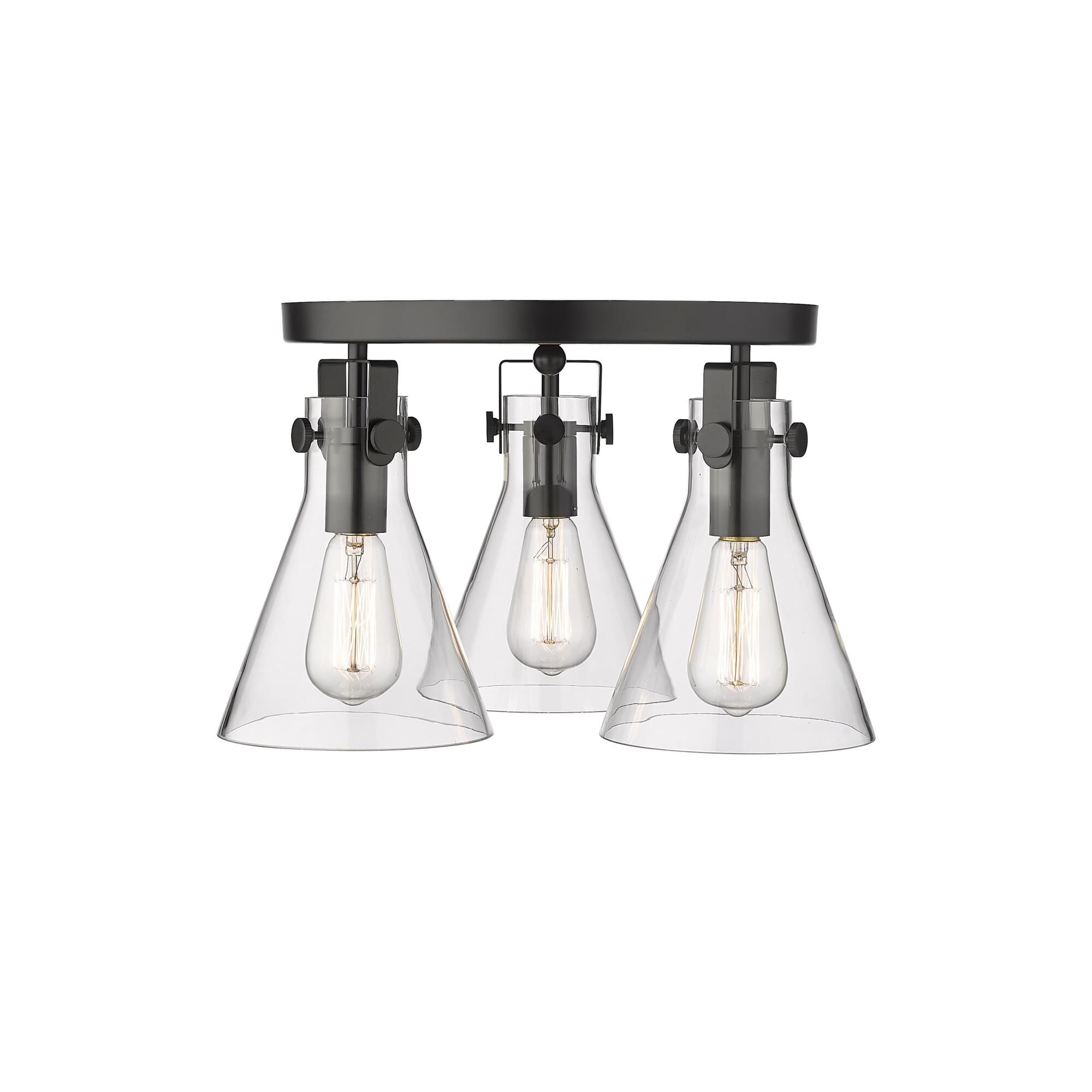 Bruno Marashlian Newton Cone 19 Inch 3 Light Flush Mount by Innovations Lighting