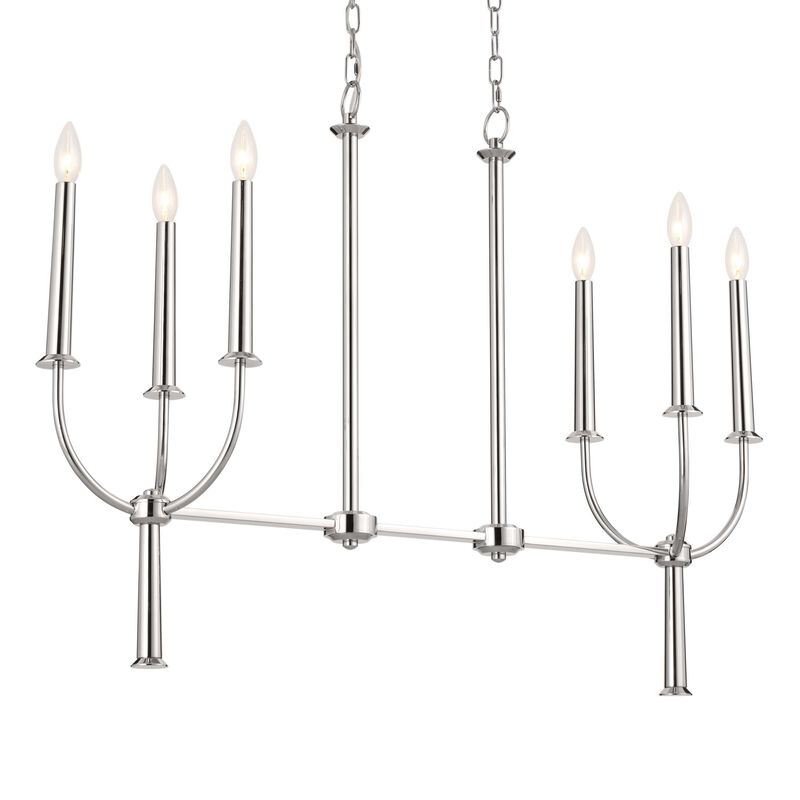 Florence 40 Inch 6 Light Linear Suspension Light by Kichler Lighting