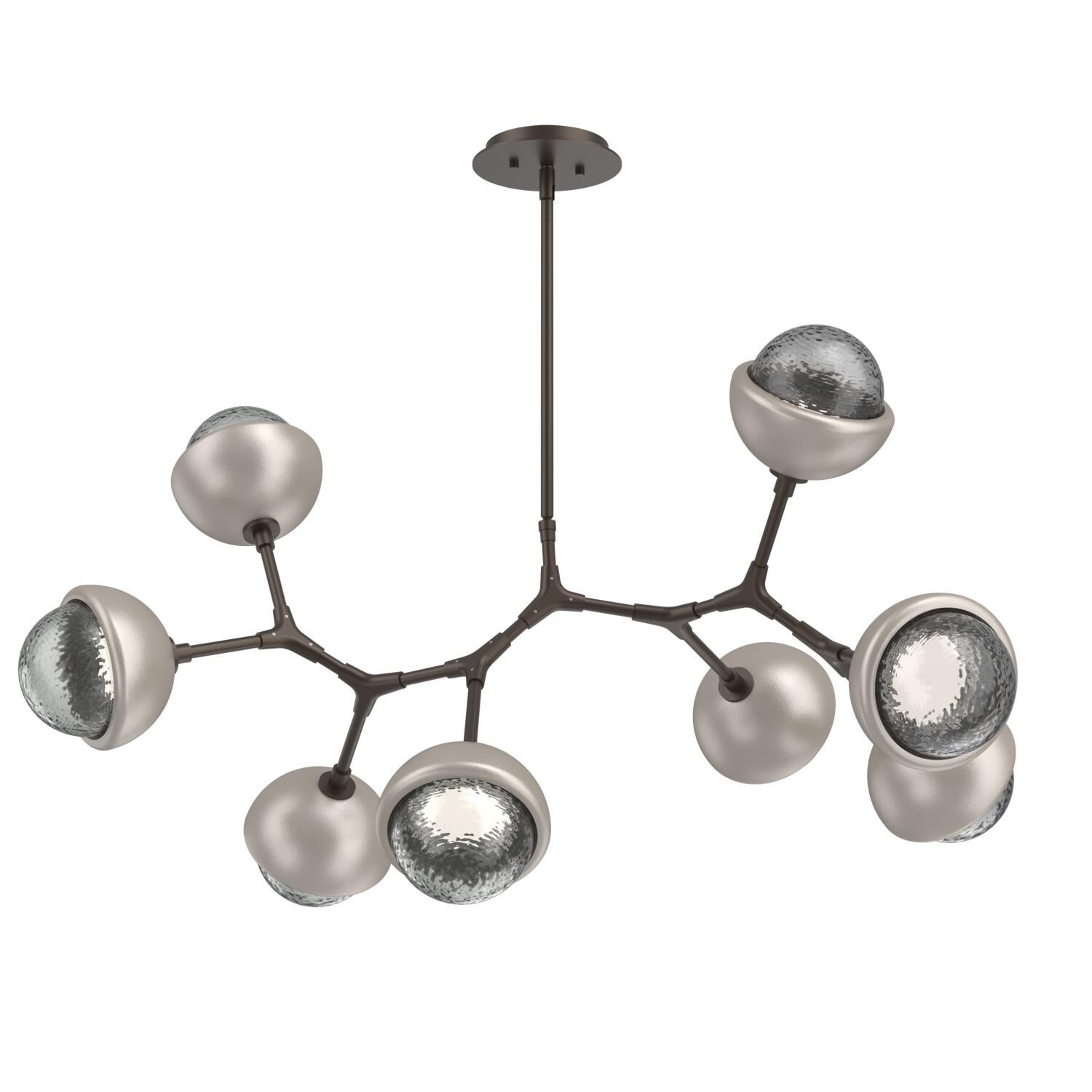 Shown in Flat Bronze finish and Smoke glass and Beige Silver accent