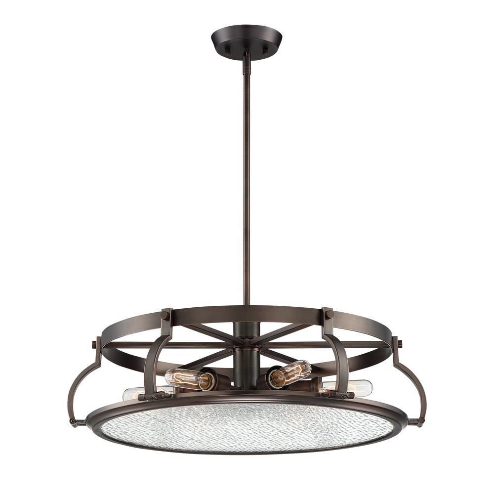 Shown in Satin Copper Bronze finish and Clear Water glass and Clear Water shade