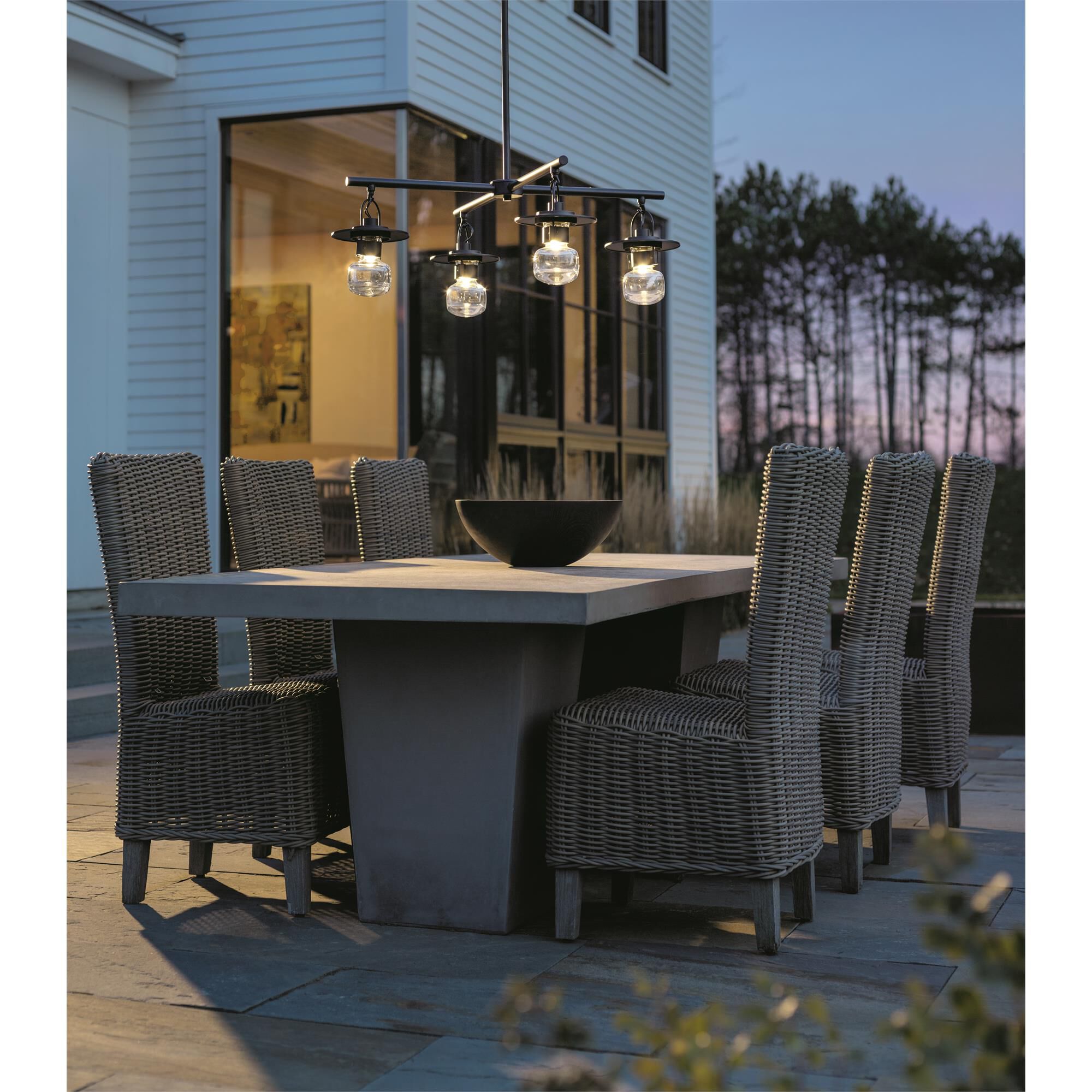 Shown in Coastal Black finish and Clear glass