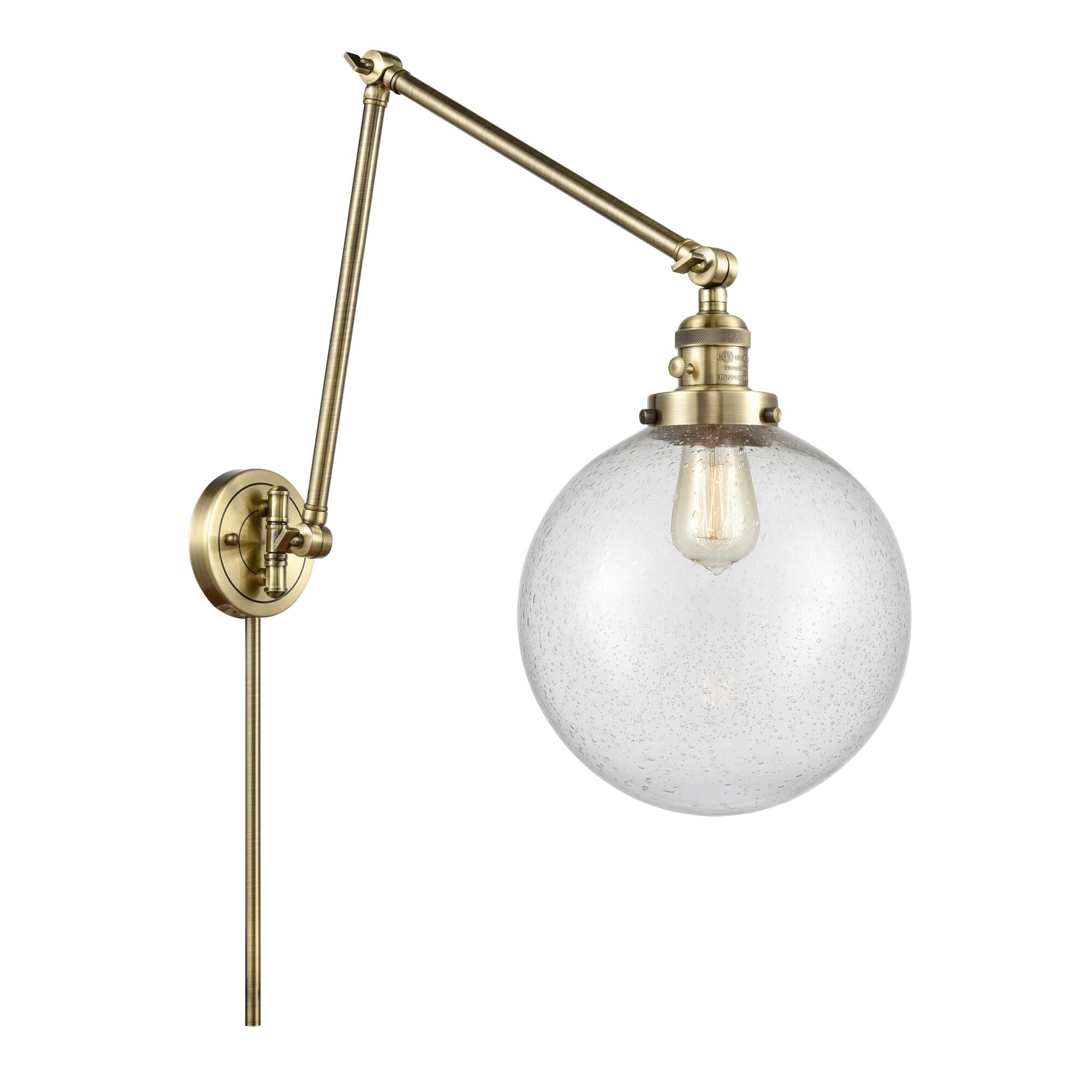 Bruno Marashlian Extra Large Beacon Wall Swing Lamp by Innovations Lighting