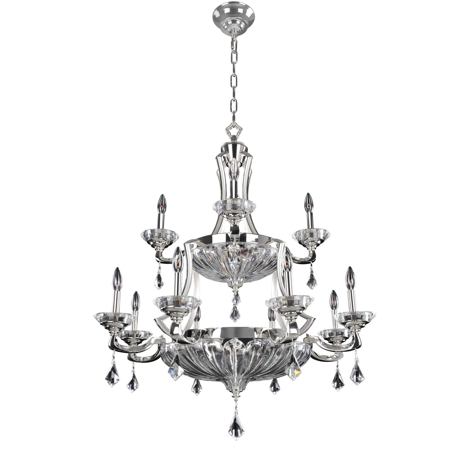 Shown in 2-Tone Silver finish and Firenze Clear crystal