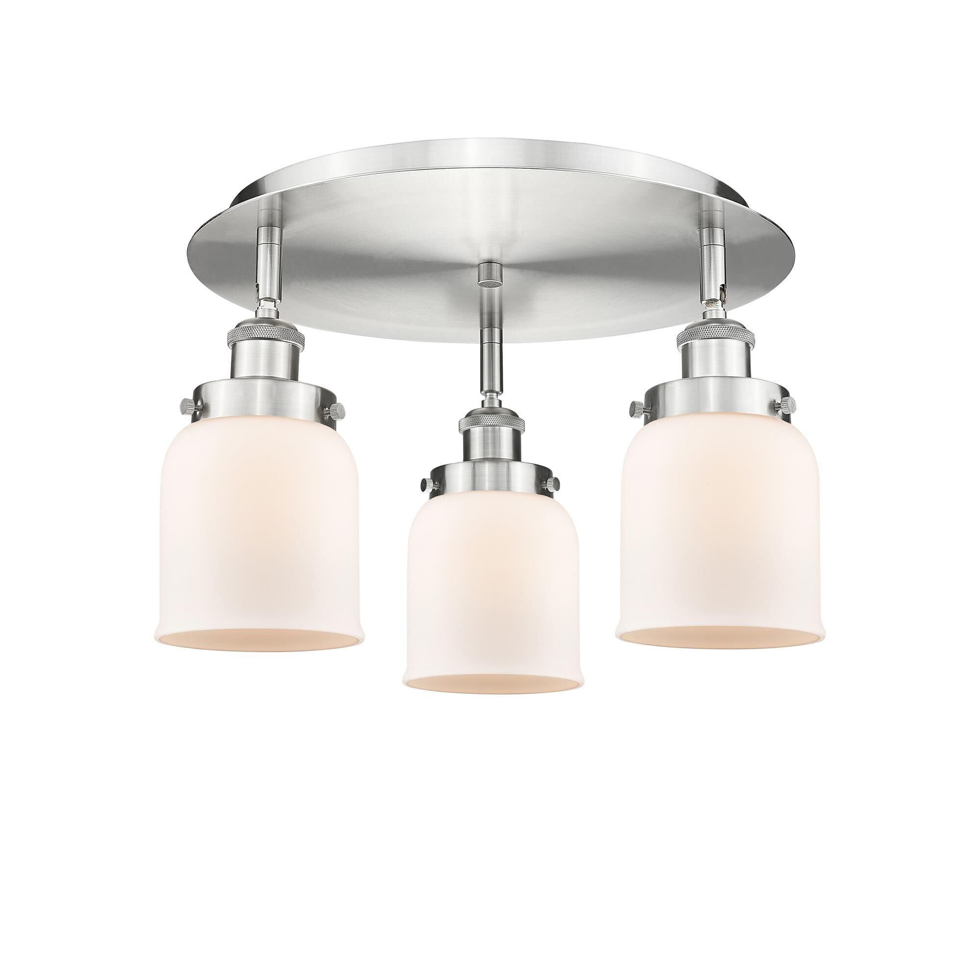 Shown in Satin Nickel finish and Matte White glass