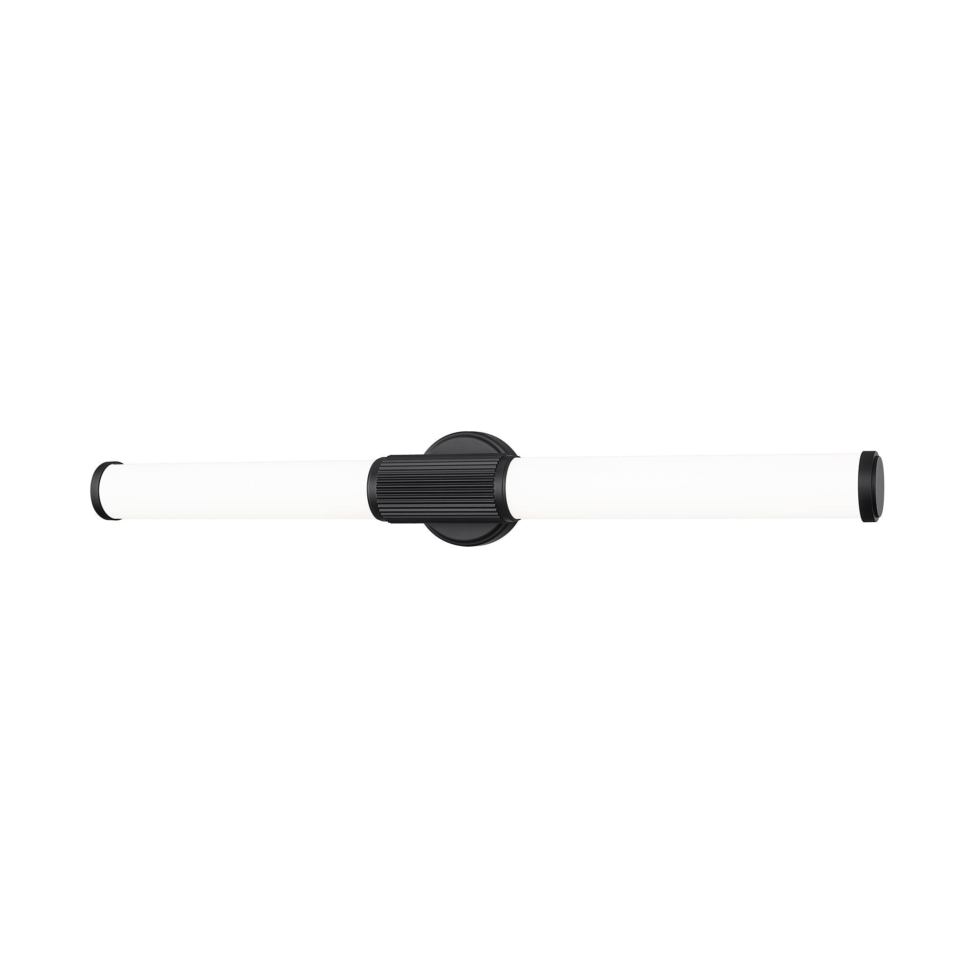 Shown in Matte Black finish and Opal White glass and Opal White shade
