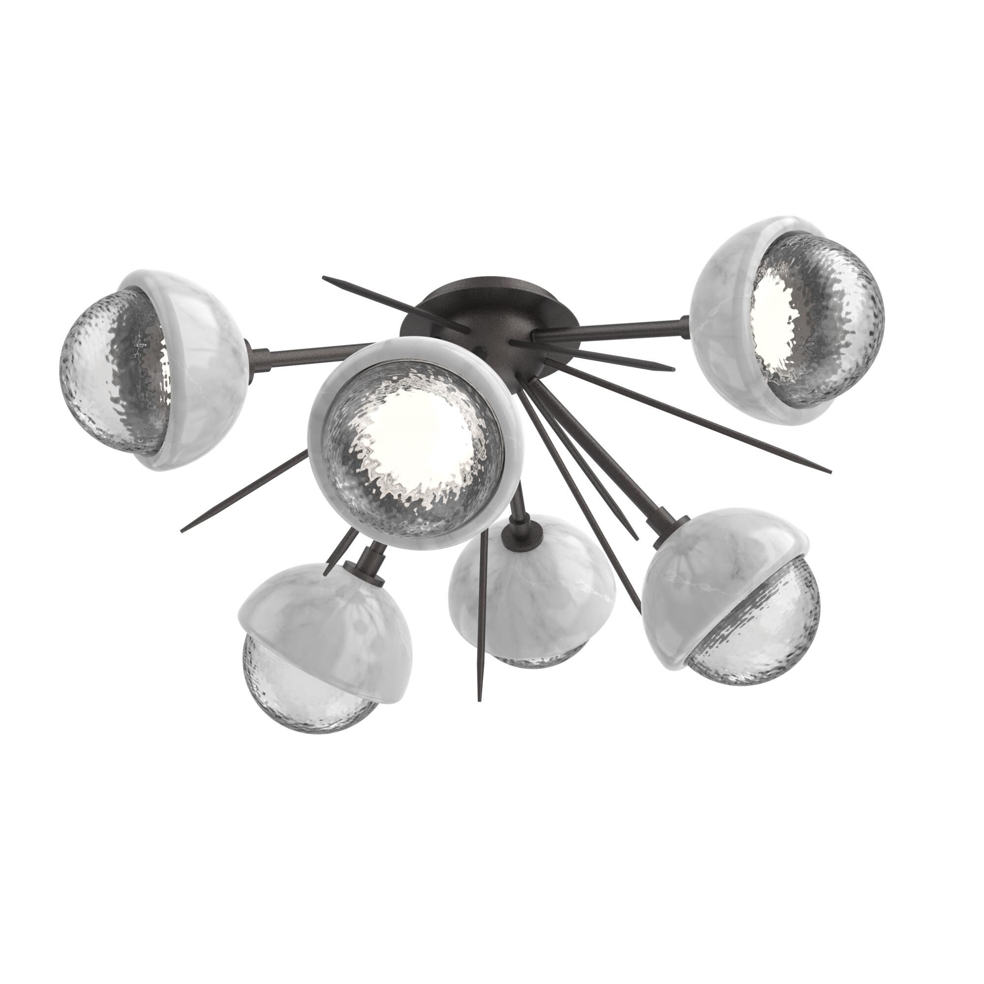 Levi Wilson Cabochon 28 Inch Semi Flush Mount by Hammerton Studio