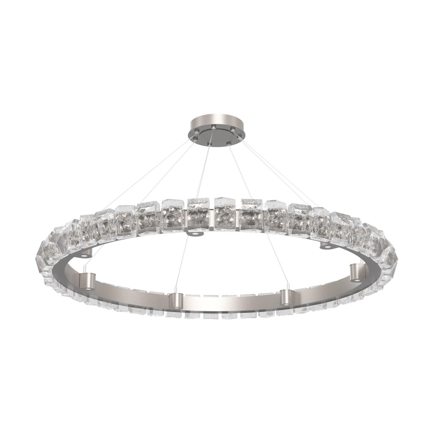 Shown in Beige Silver finish and Clear glass