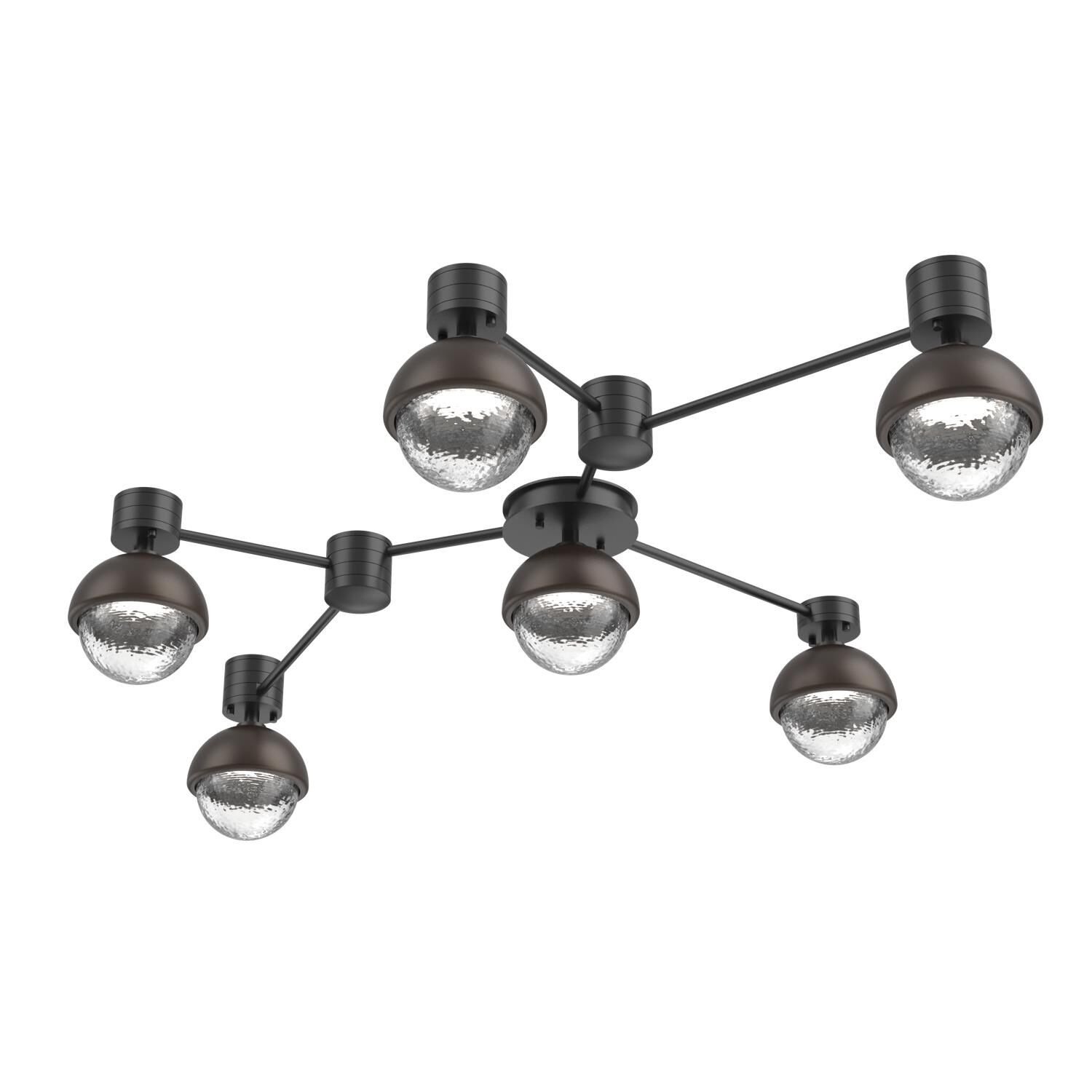Shown in Matte Black finish and Clear glass and Flat Bronze accent