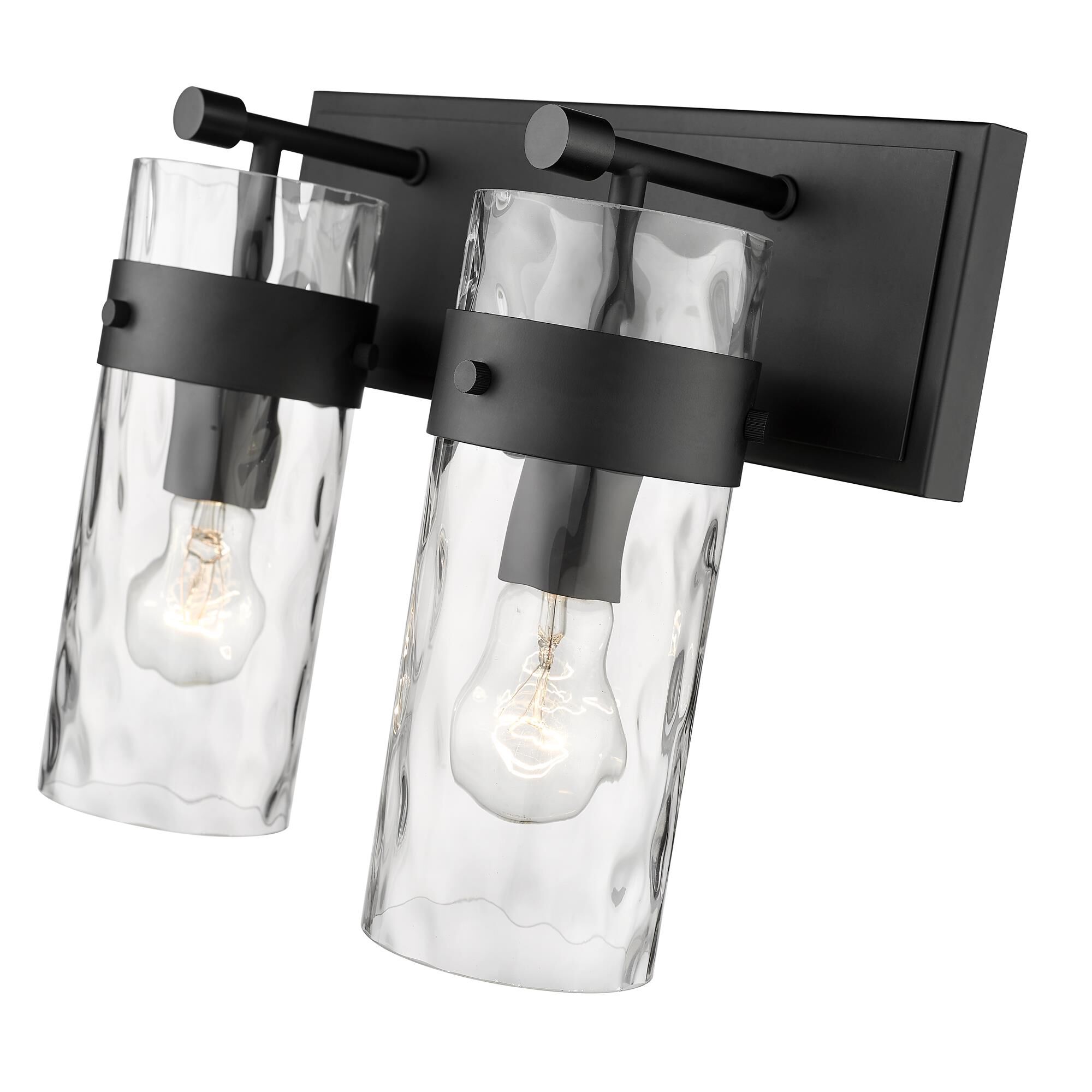 Shown in Matte Black finish and Glass shade