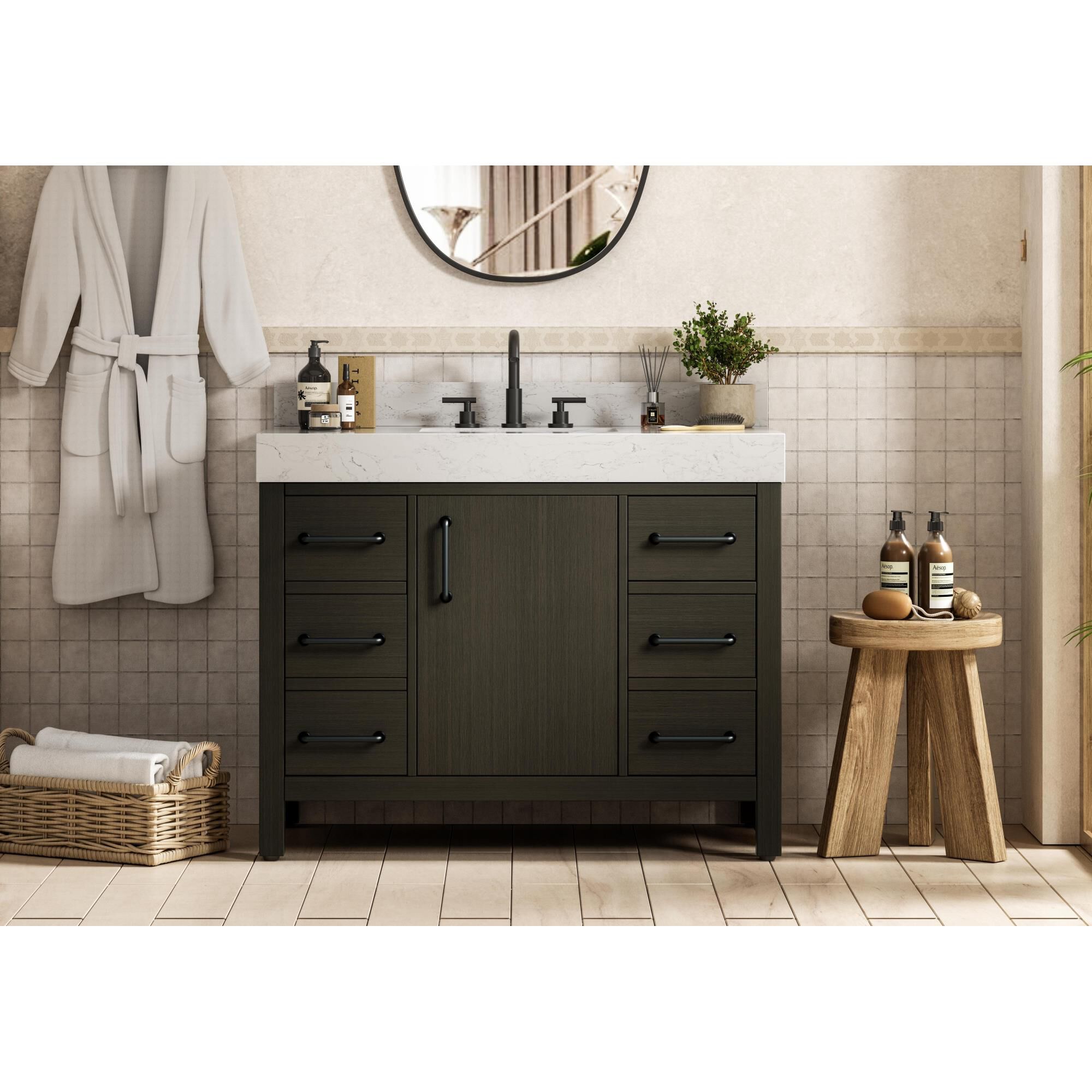 Nathan 42 Inch Bath Vanity by Elegant Dcor