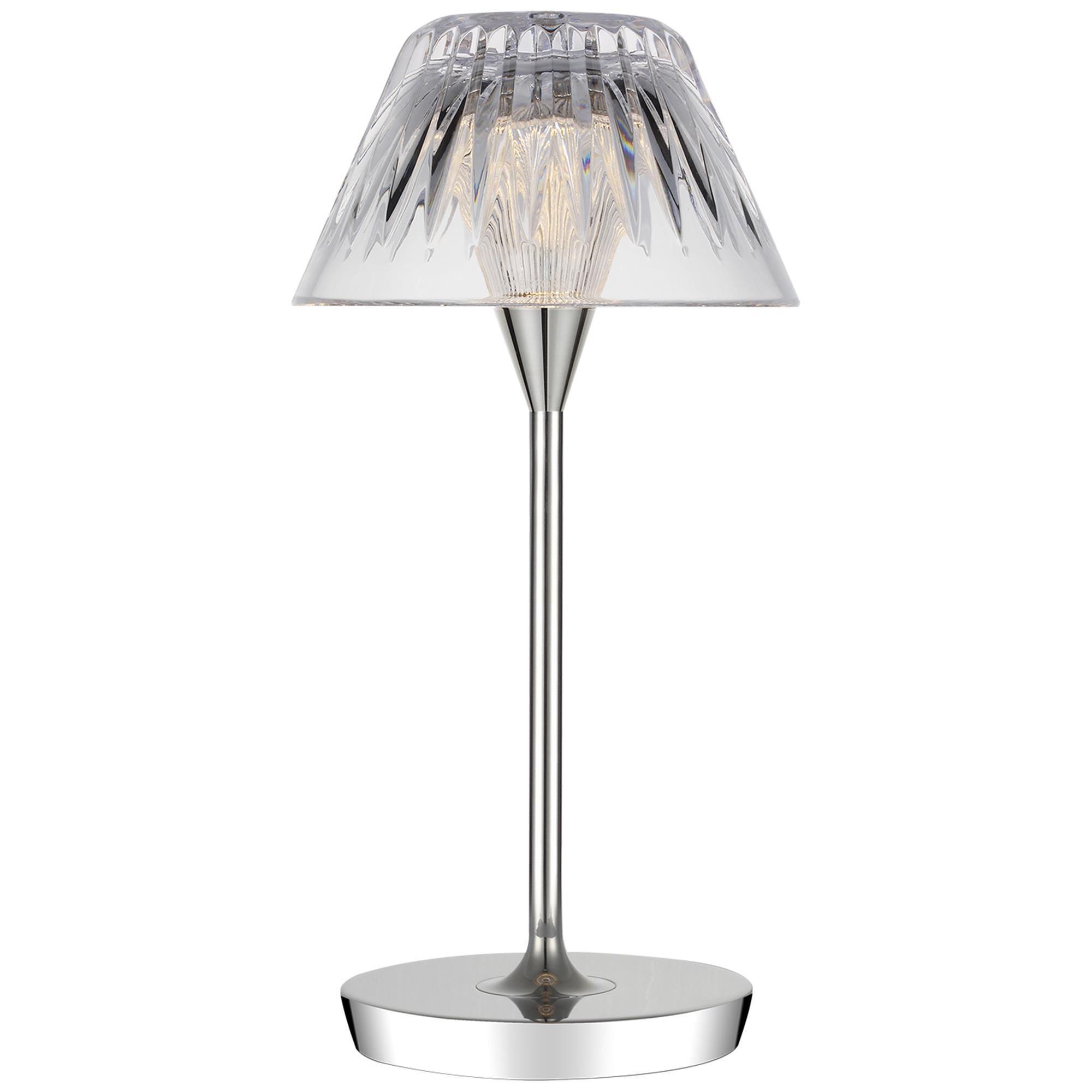 Shown in Polished Nickel finish and Clear crystal