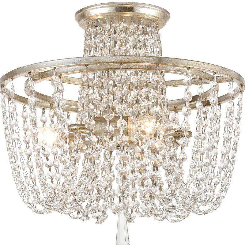 Arcadia 15 Inch 3 Light Semi Flush Mount by Crystorama