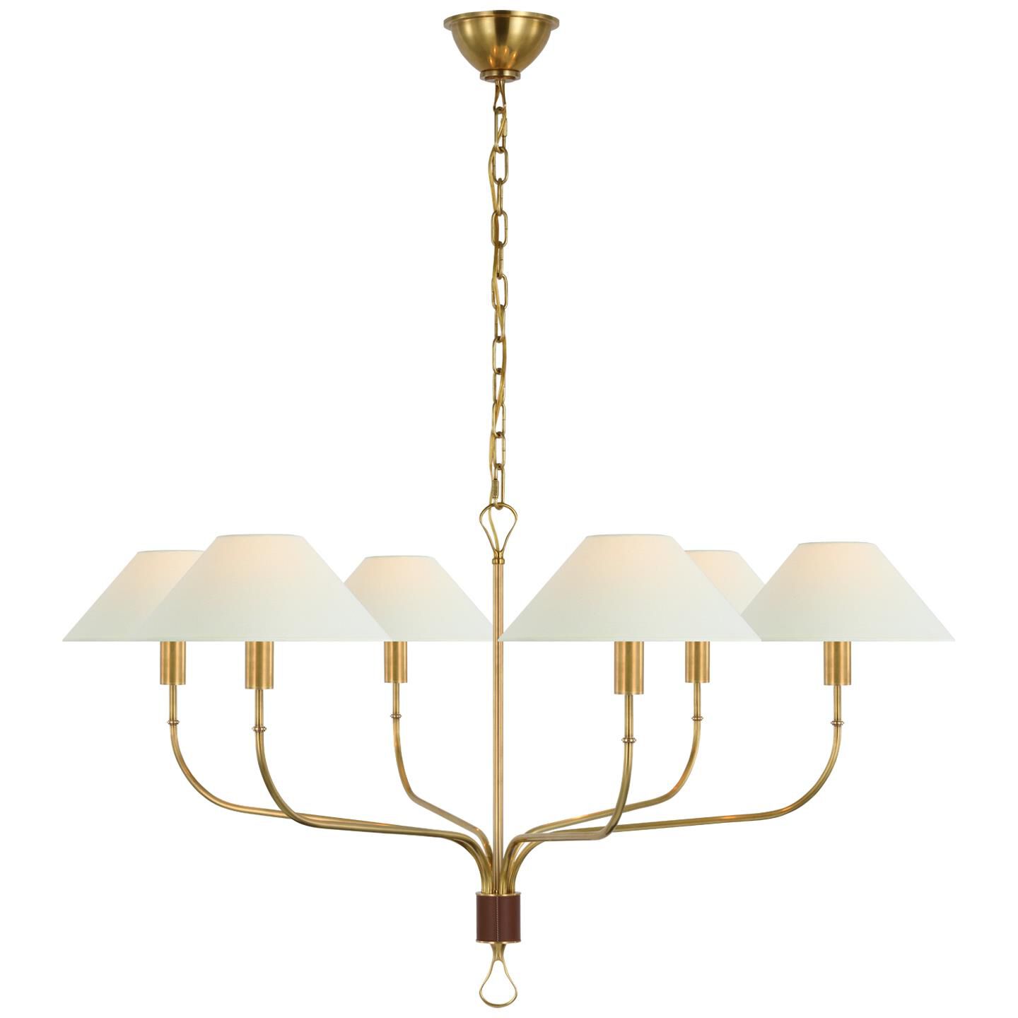 Amber Lewis Griffin 42 Inch 6 Light LED Chandelier by Visual Comfort Signature Collection