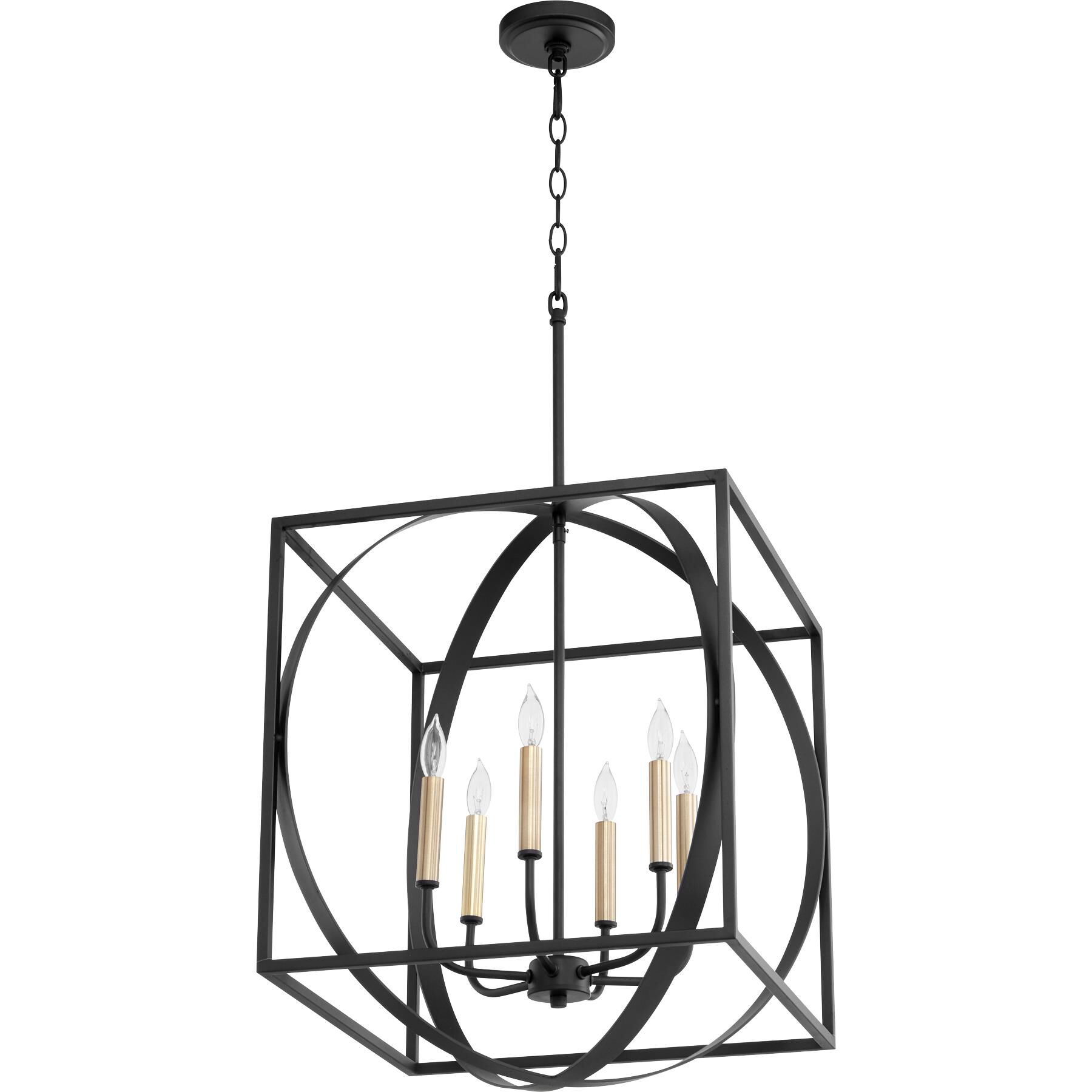 18 Inch 6 Light Mini Chandelier by Quorum International