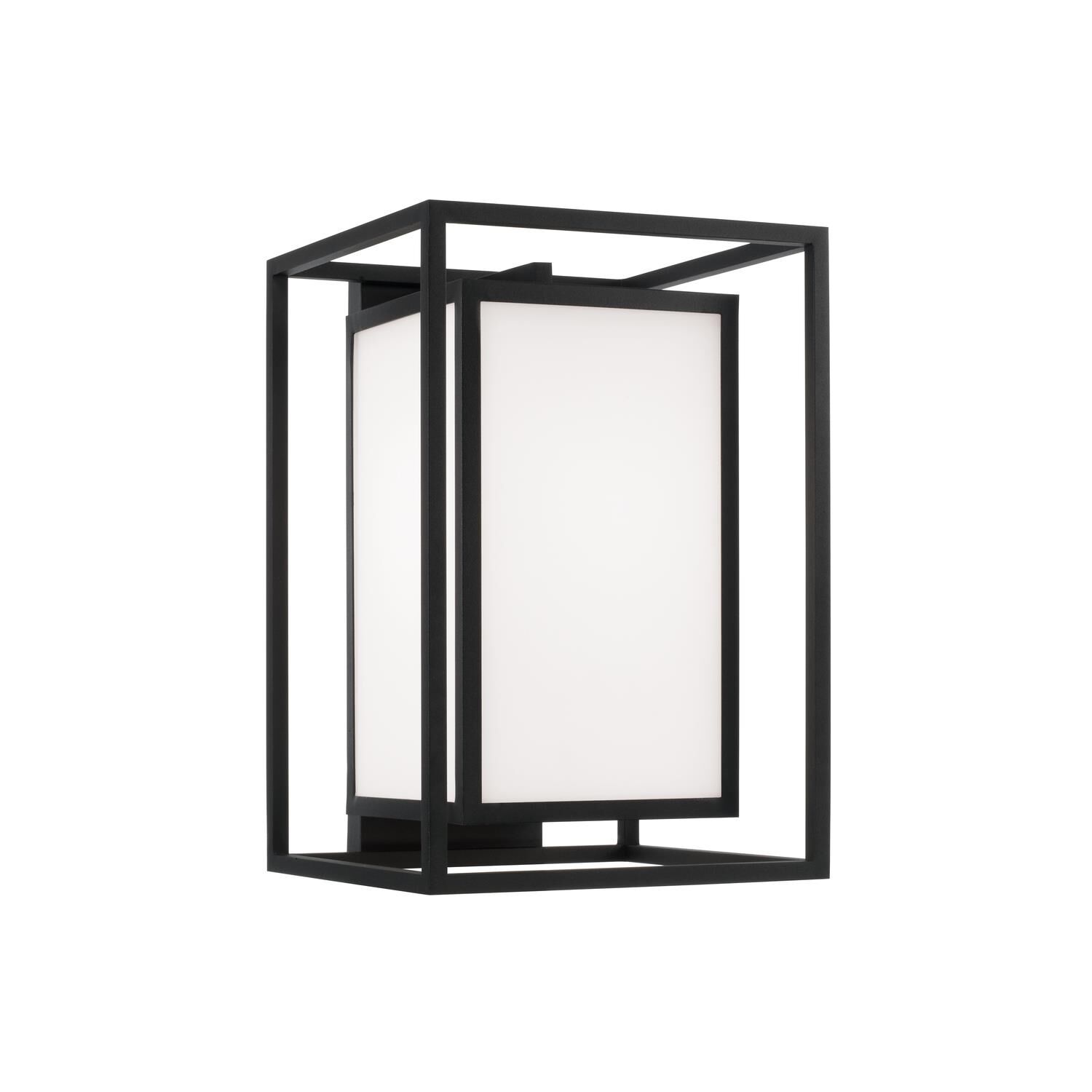 Shown in Black finish and Soft White glass